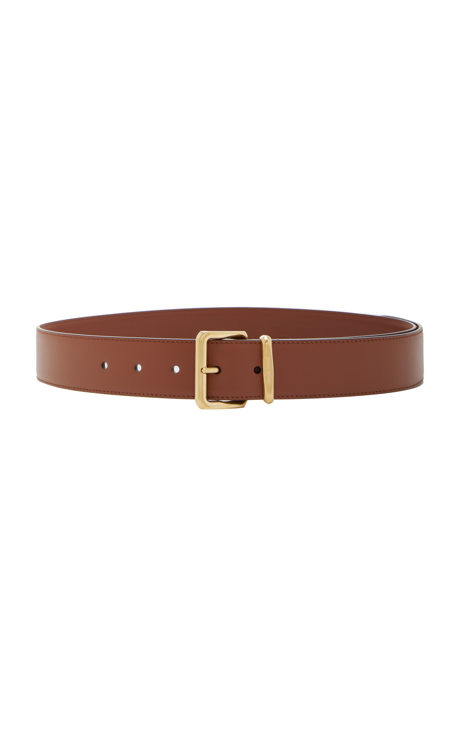 Miu Miu - Leather Belt - Brown - 60 cm - Moda Operandi
