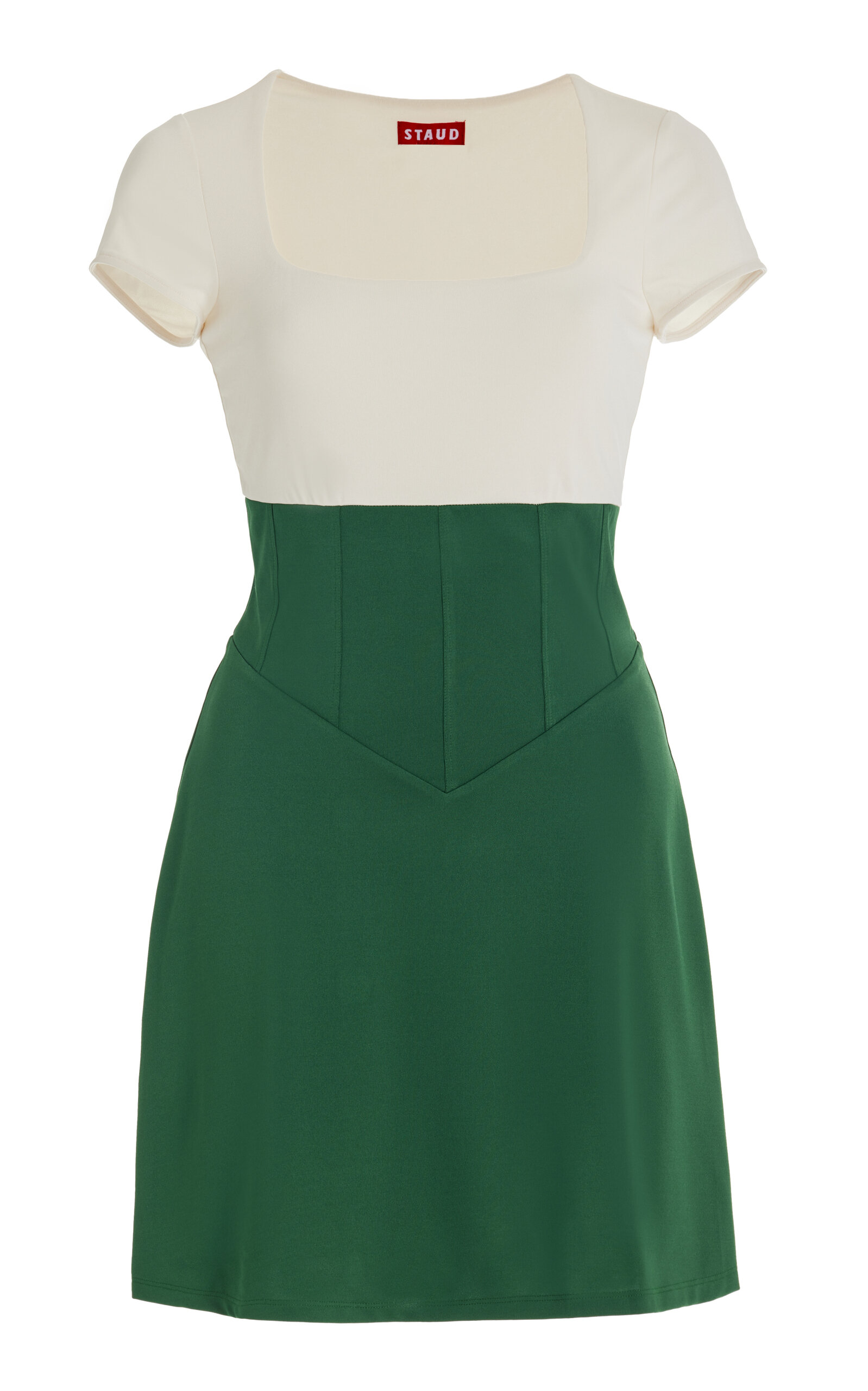 green emerald velvet dress Staud Women's Dena Maxi Dress - White
