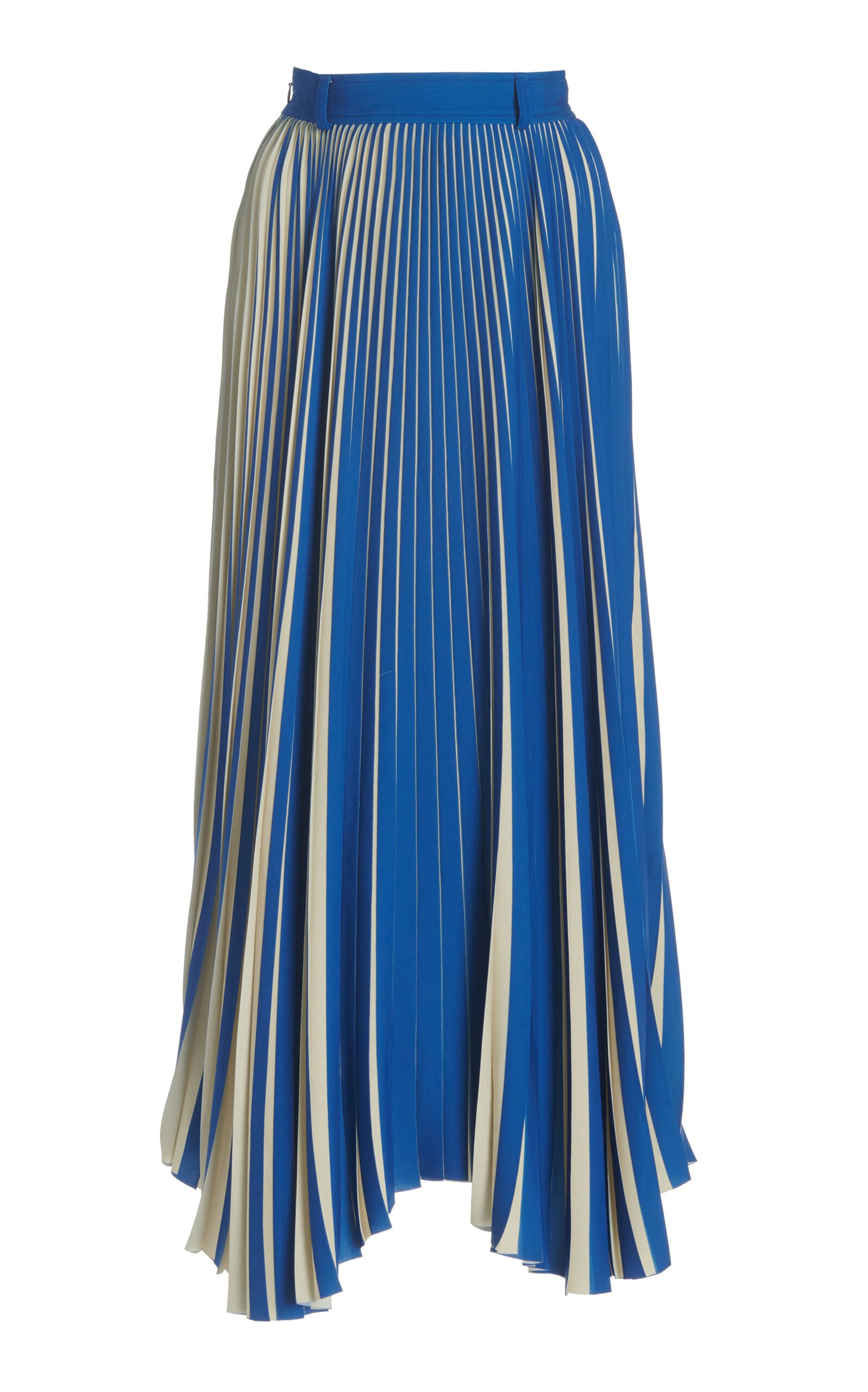 Thebe Magugu Sun-ray Pleated Midi Skirt In Blue