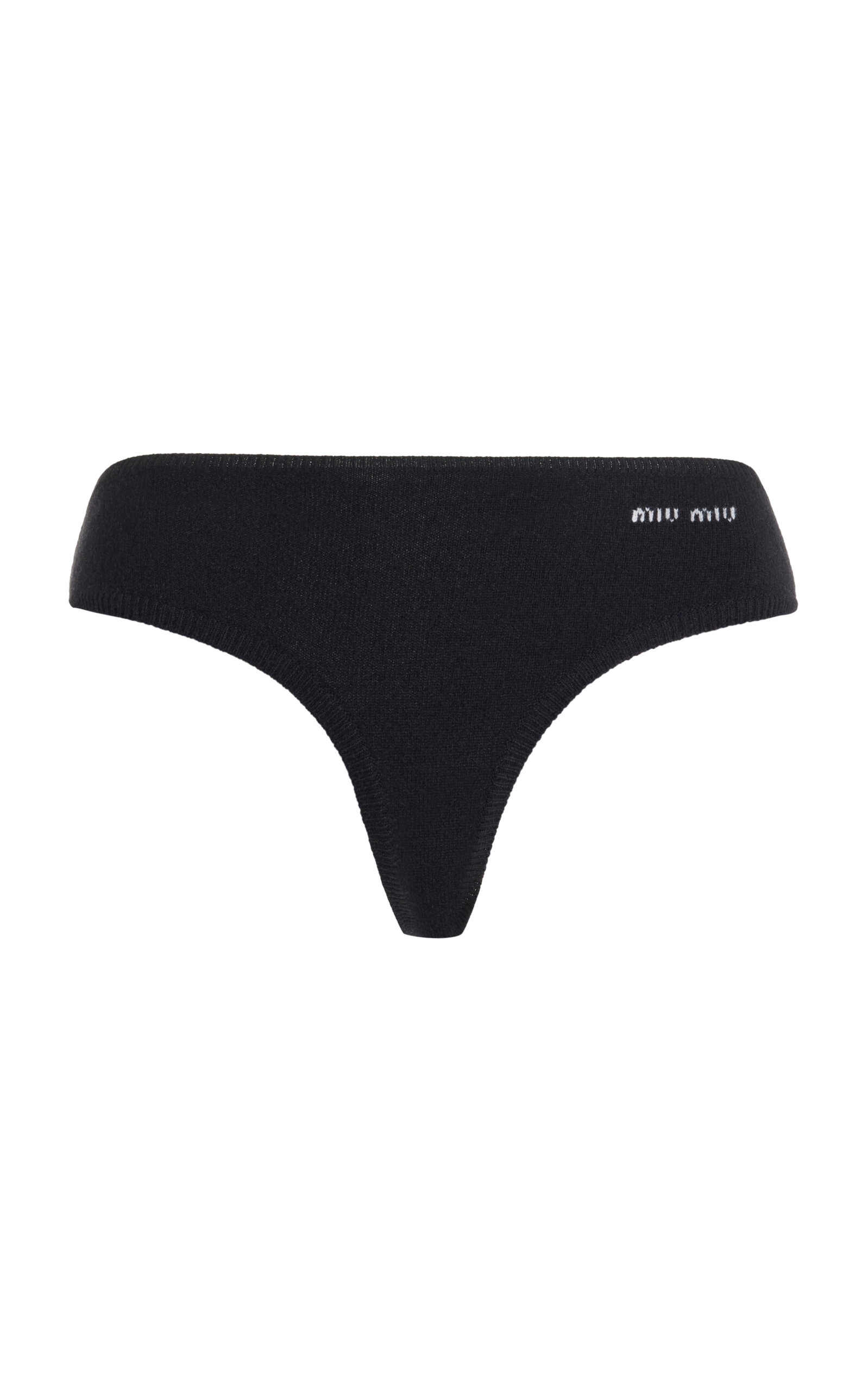 Miu Miu Cashmere Panties In Black