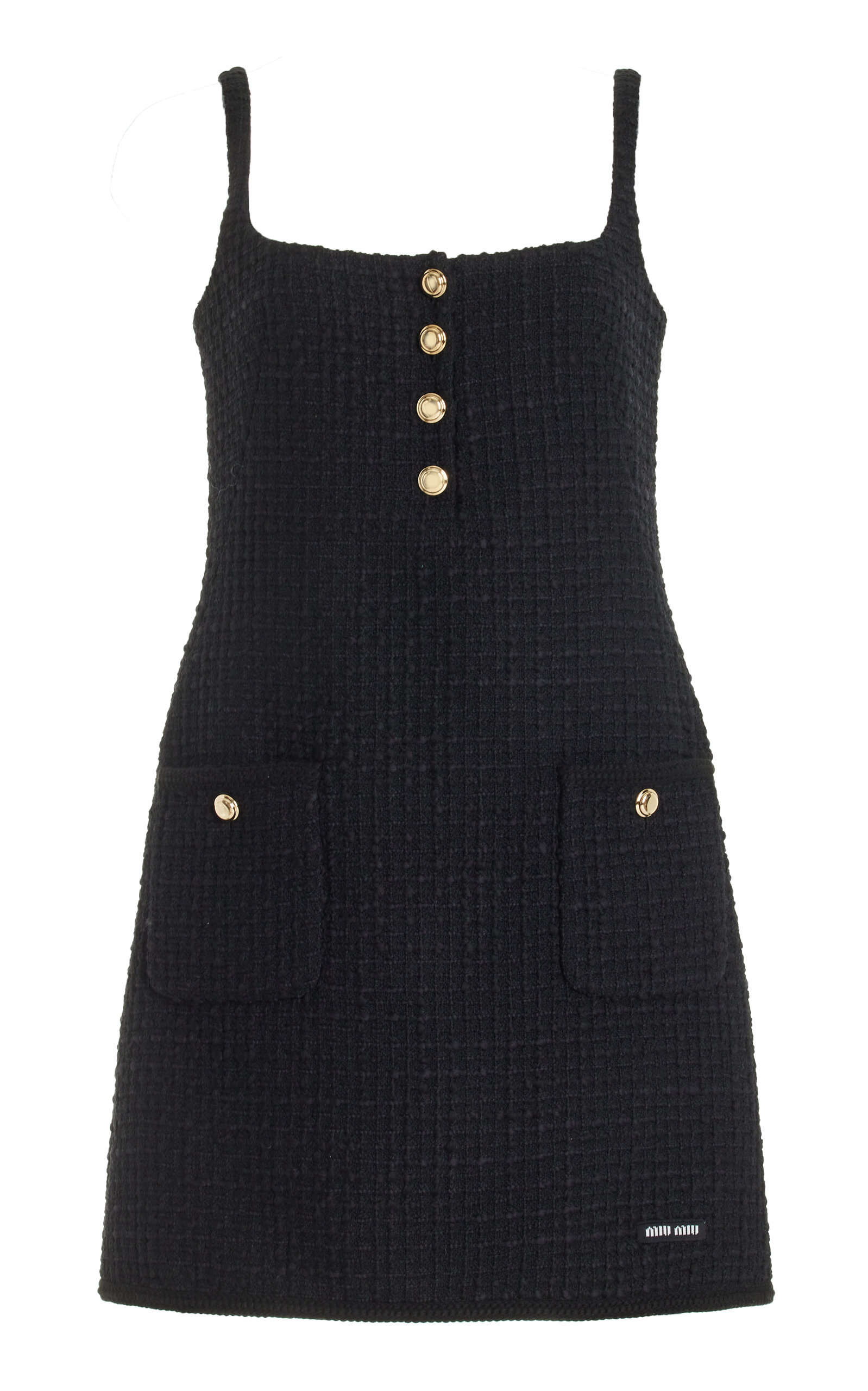 MIU MIU TWEED WOOL-BLEND MINI DRESS