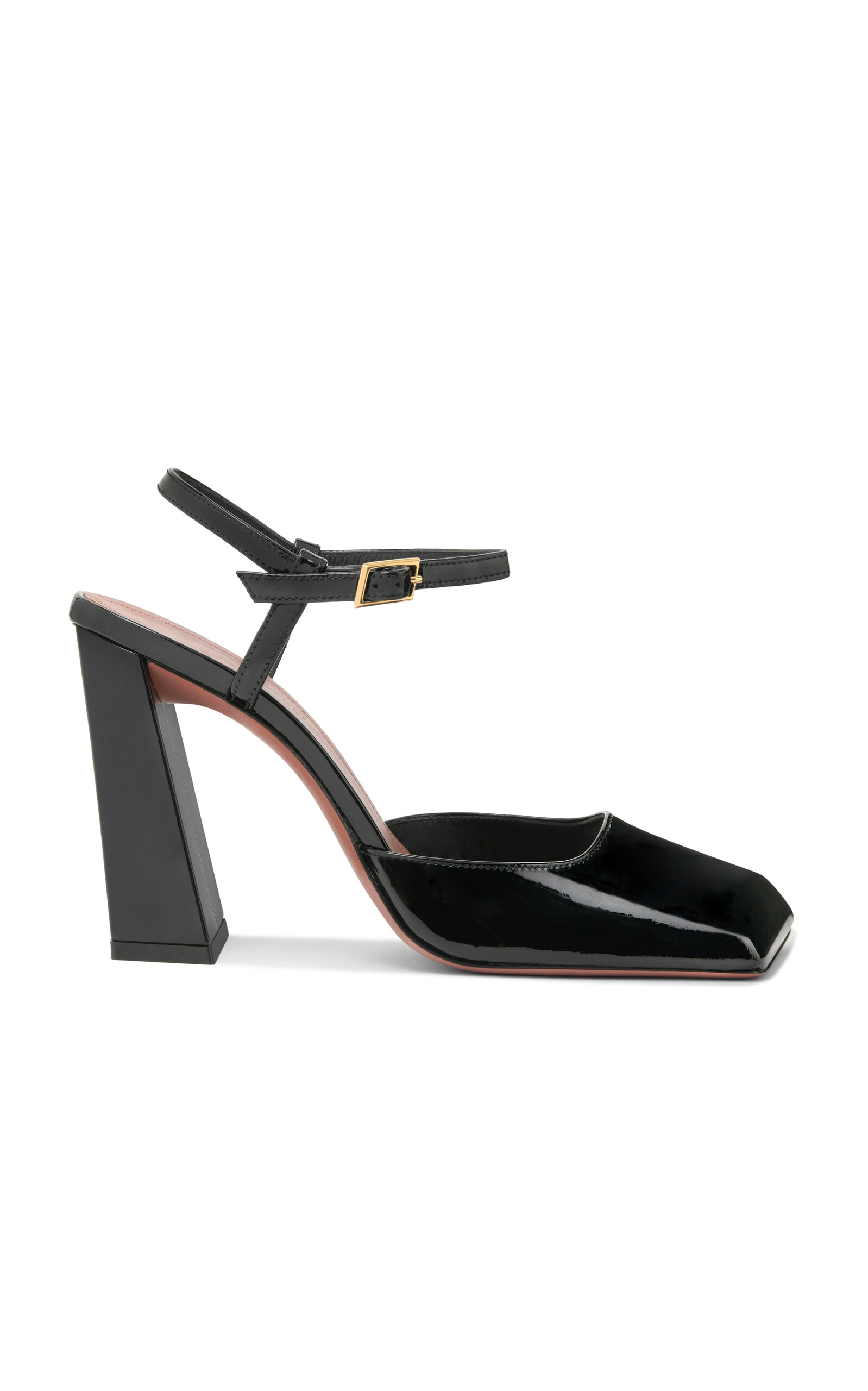 Amina Muaddi Charlotte Patent Leather Pumps - Black - IT 37.5