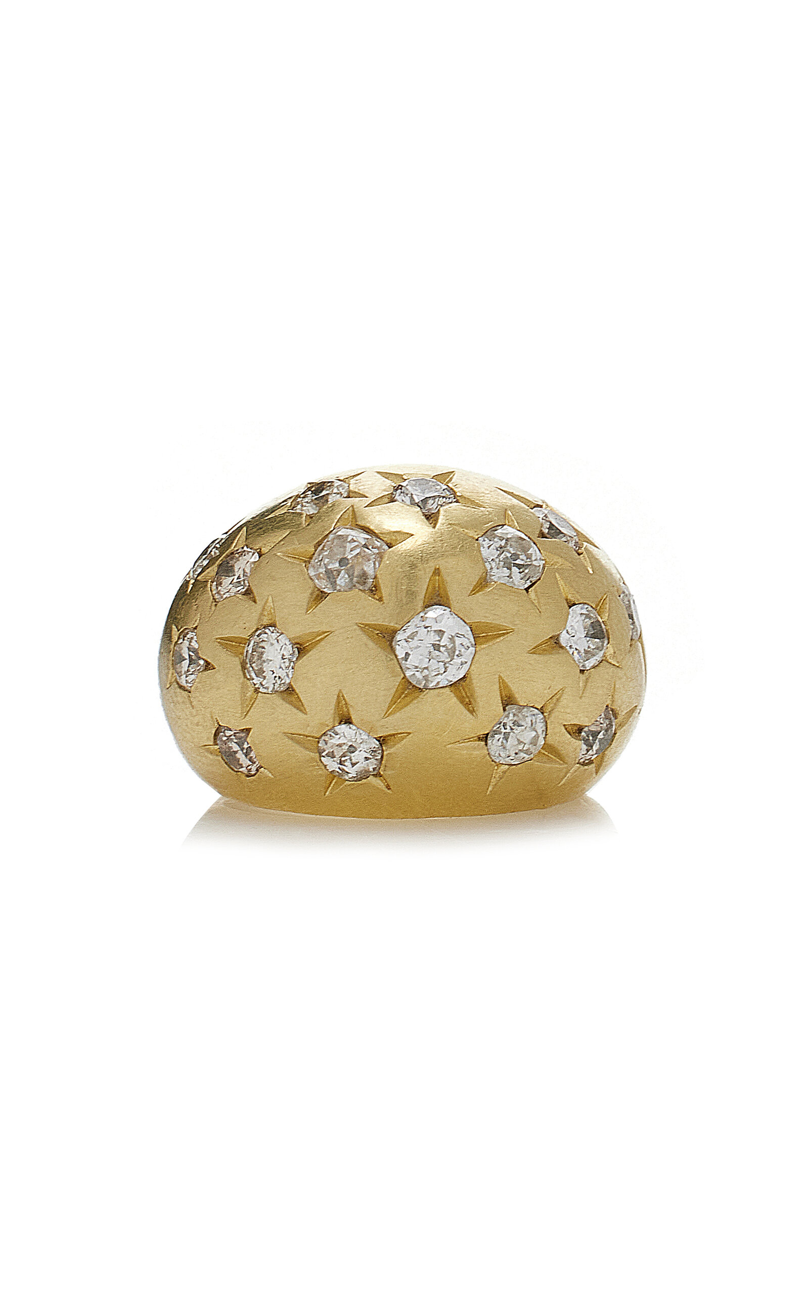 Jenna Blake Women's 18K Gold Stardust Dome Diamond Ring