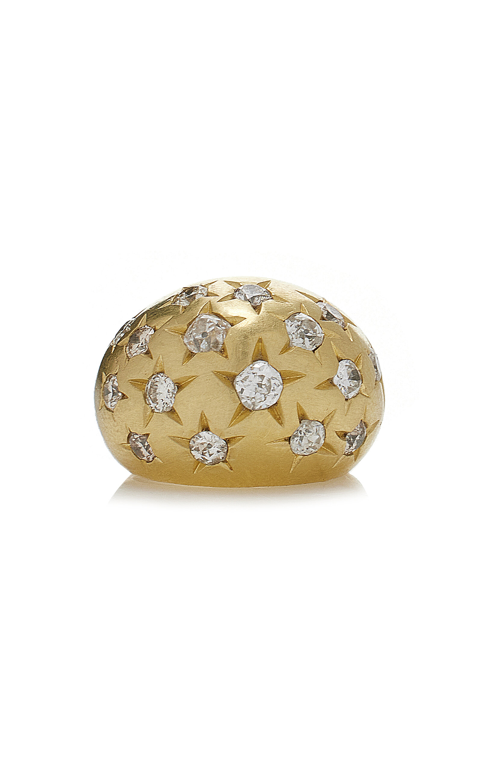 Jenna Blake 18k Gold Stardust Dome Diamond Ring