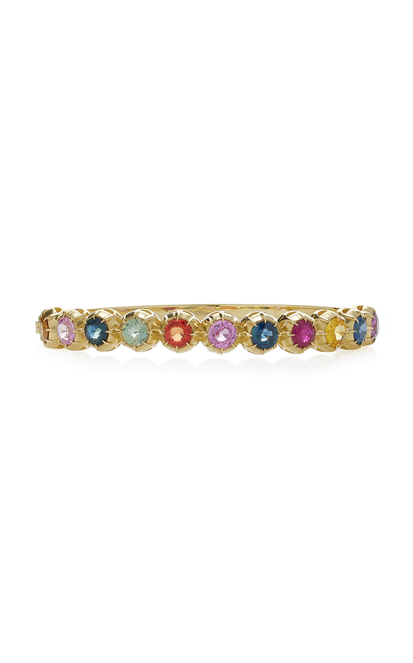 Jenna Blake 18k Gold Victorian Rainbow Sapphire Bracelet