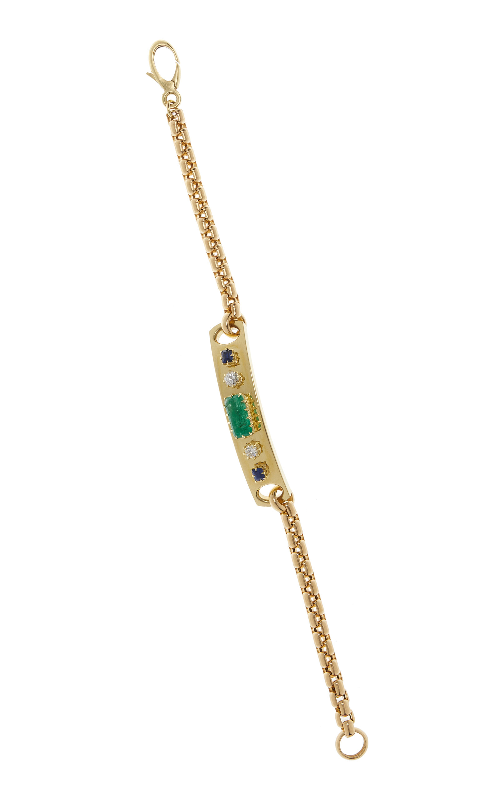 Jenna Blake 18k Gold Morse Code Multi-stone Bracelet