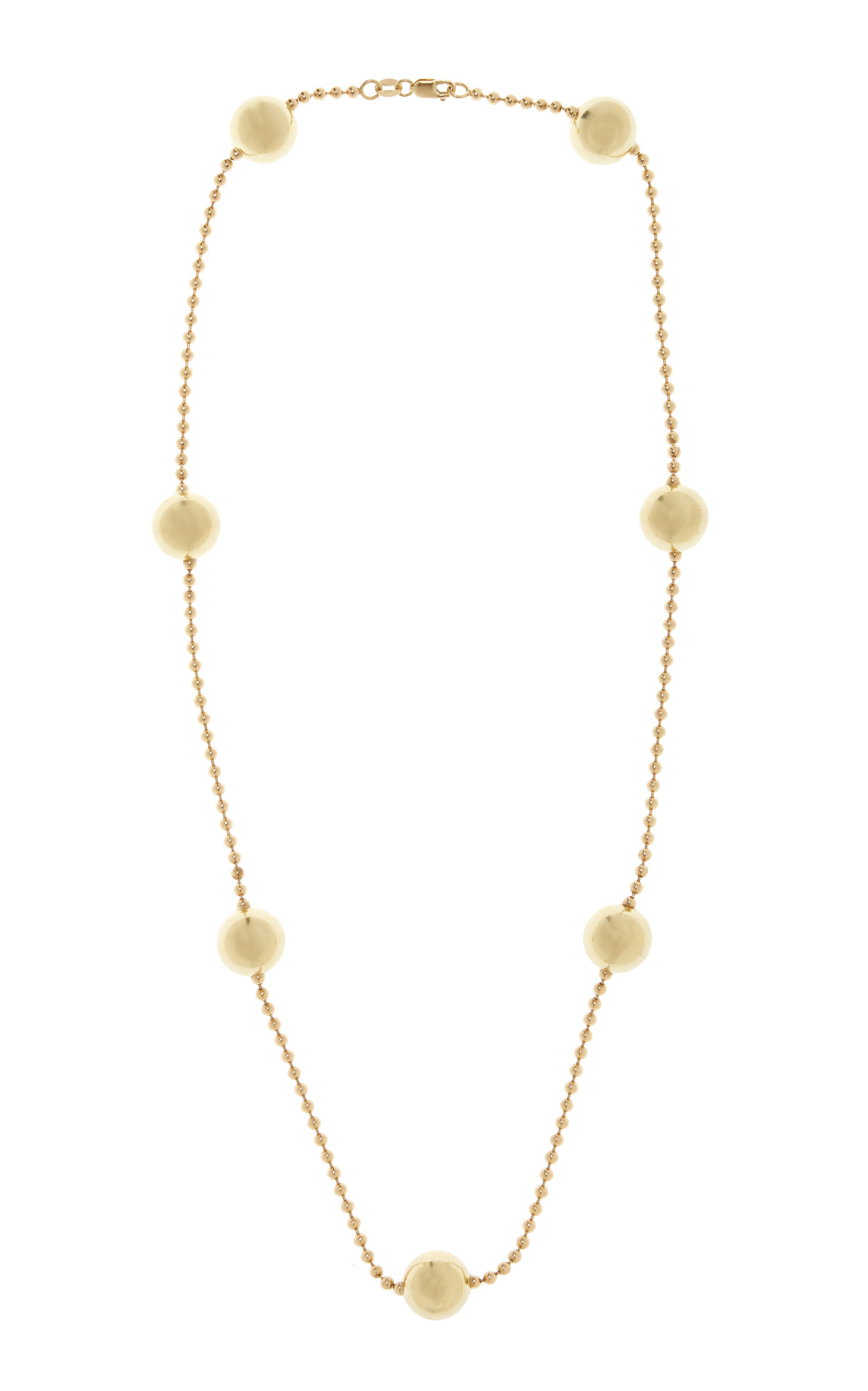 Jenna Blake 18k Gold Ball And Chain Necklace
