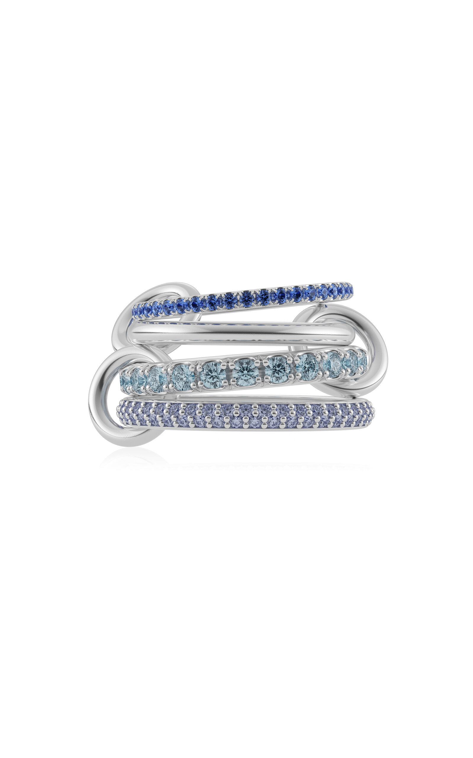 Spinelli Kilcollin Iris Sterling Silver Multi-stone Ring In Blue