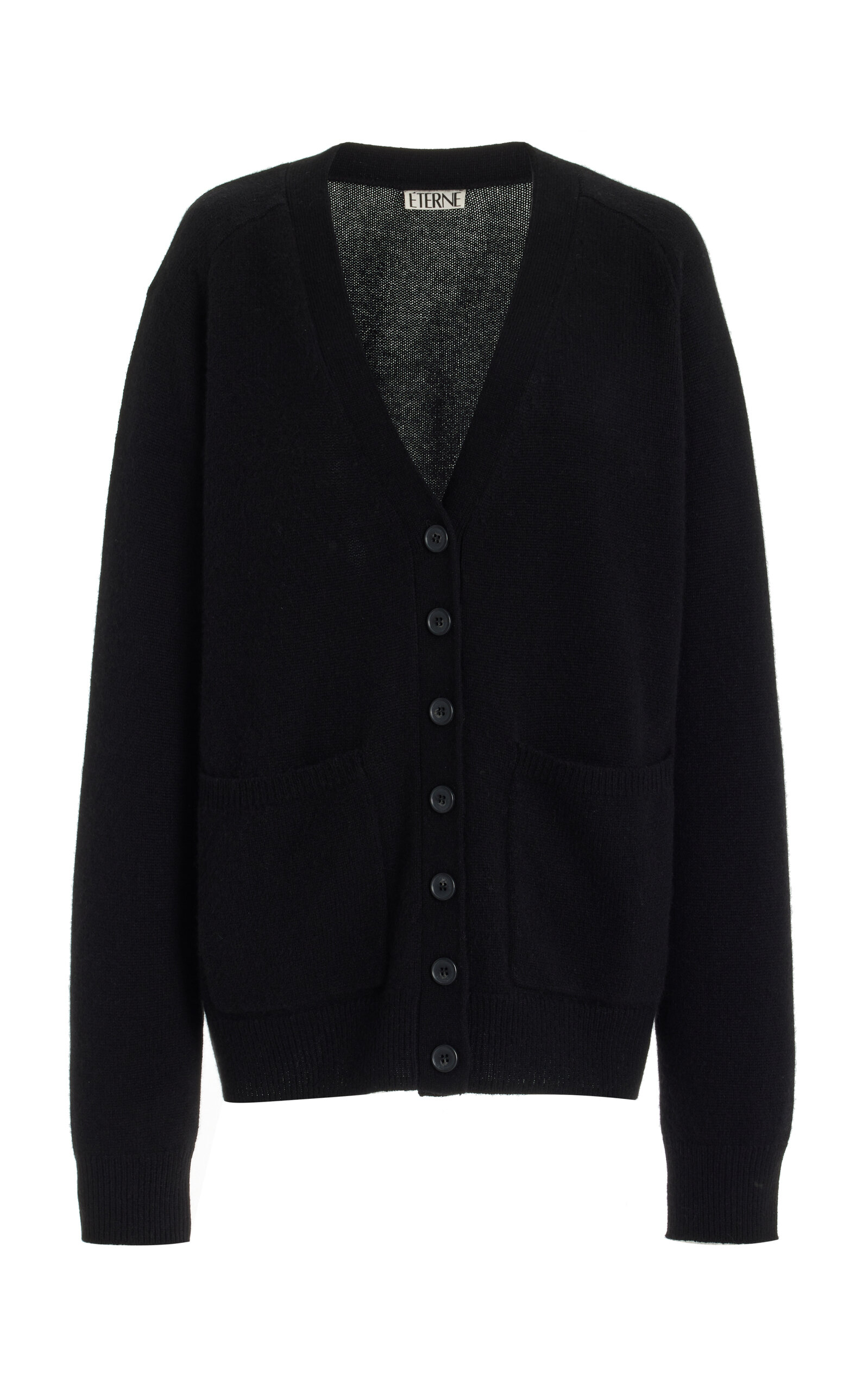 Éterne Theodore Knit Cashmere Cardigan In Black