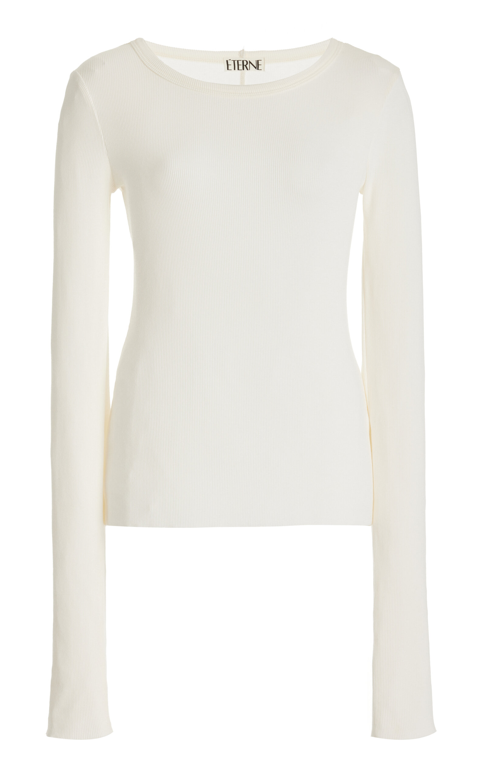 Éterne Long Sleeve Cotton-Blend Top