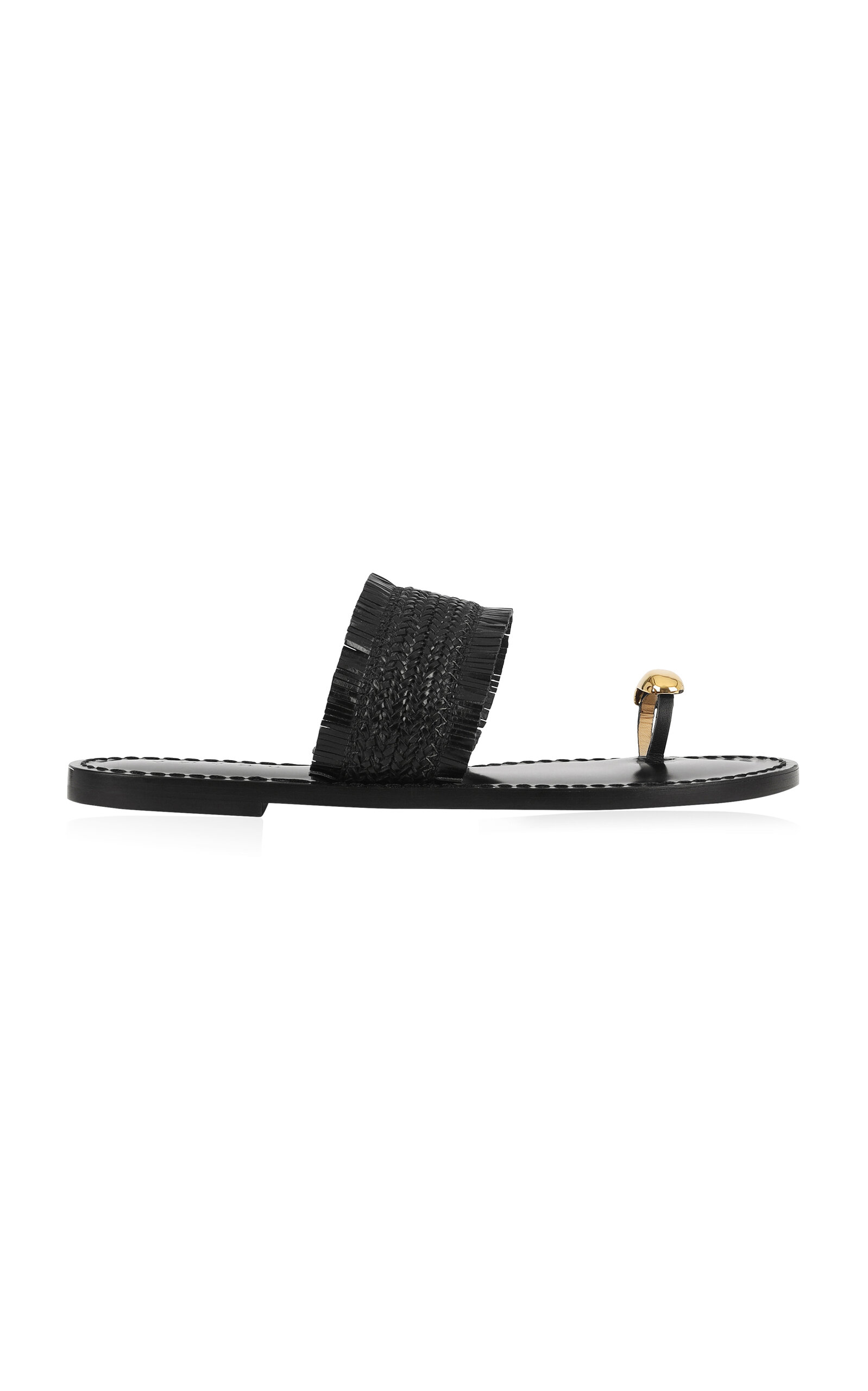 Amanu Exclusive Shela Woven Sandals In Black