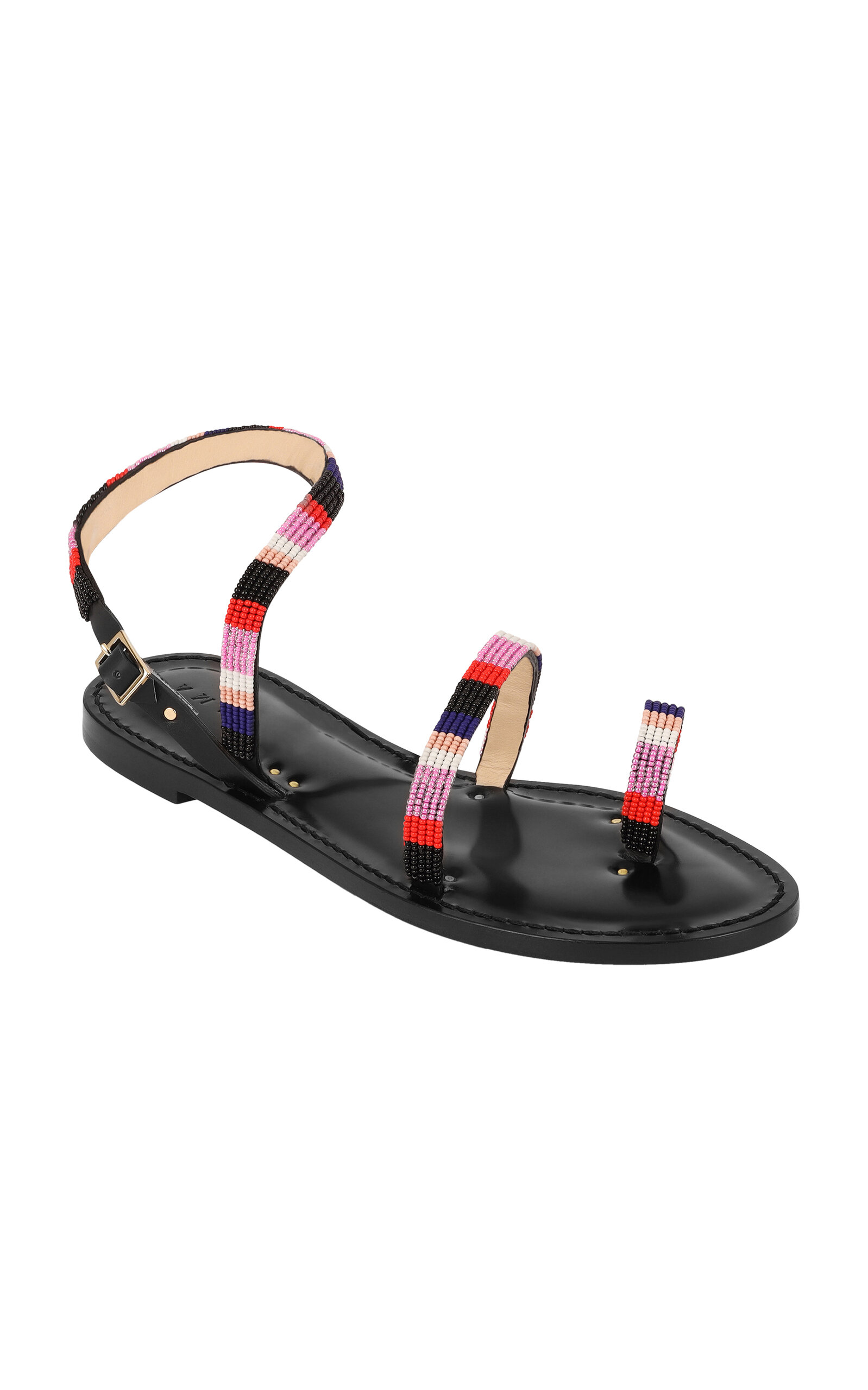 Amanu Women's Exclusive Nakuru Stripe Sandals In Pink
