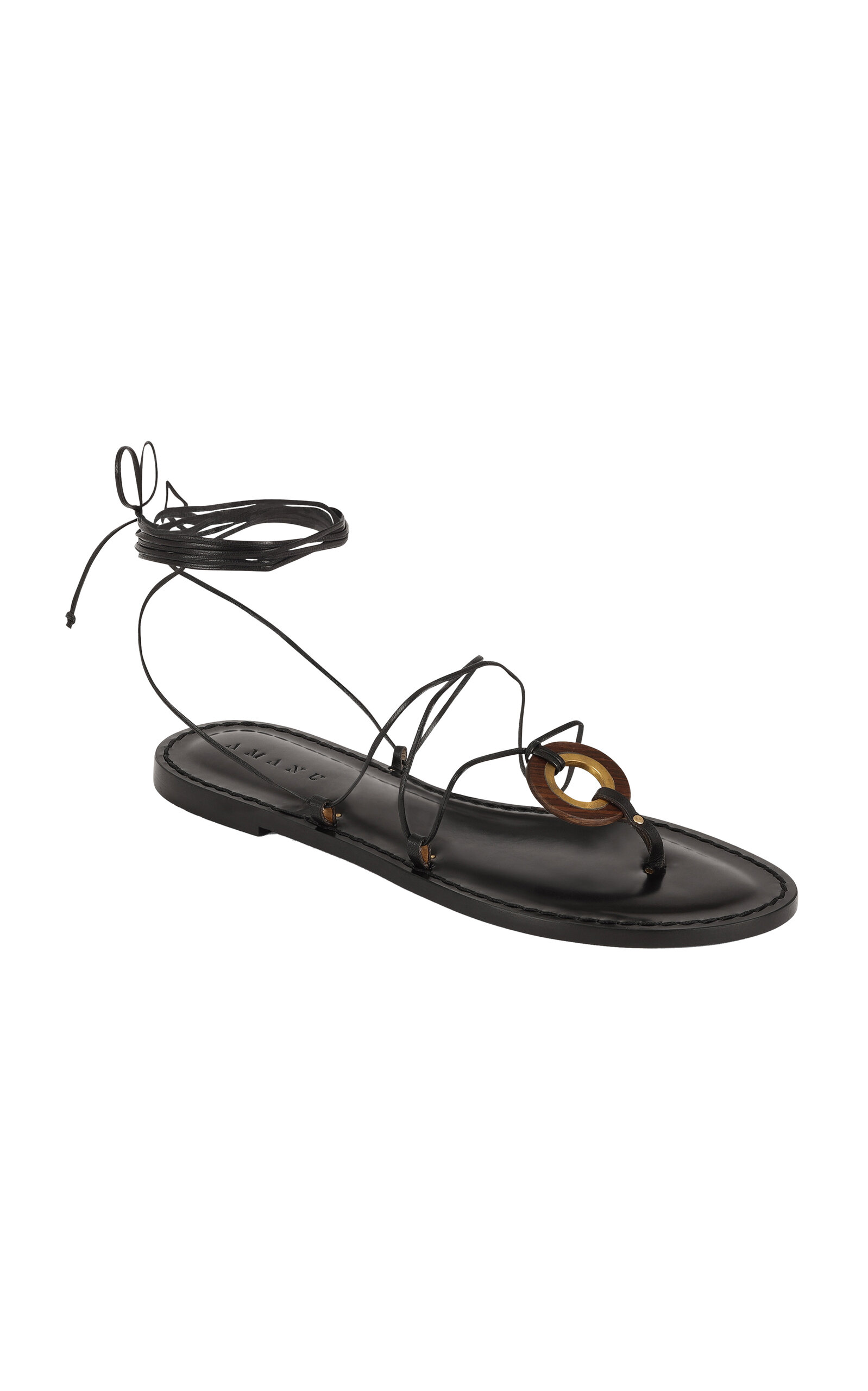 Amanu Women's Exclusive Serengetti Ebony Sandals In Black
