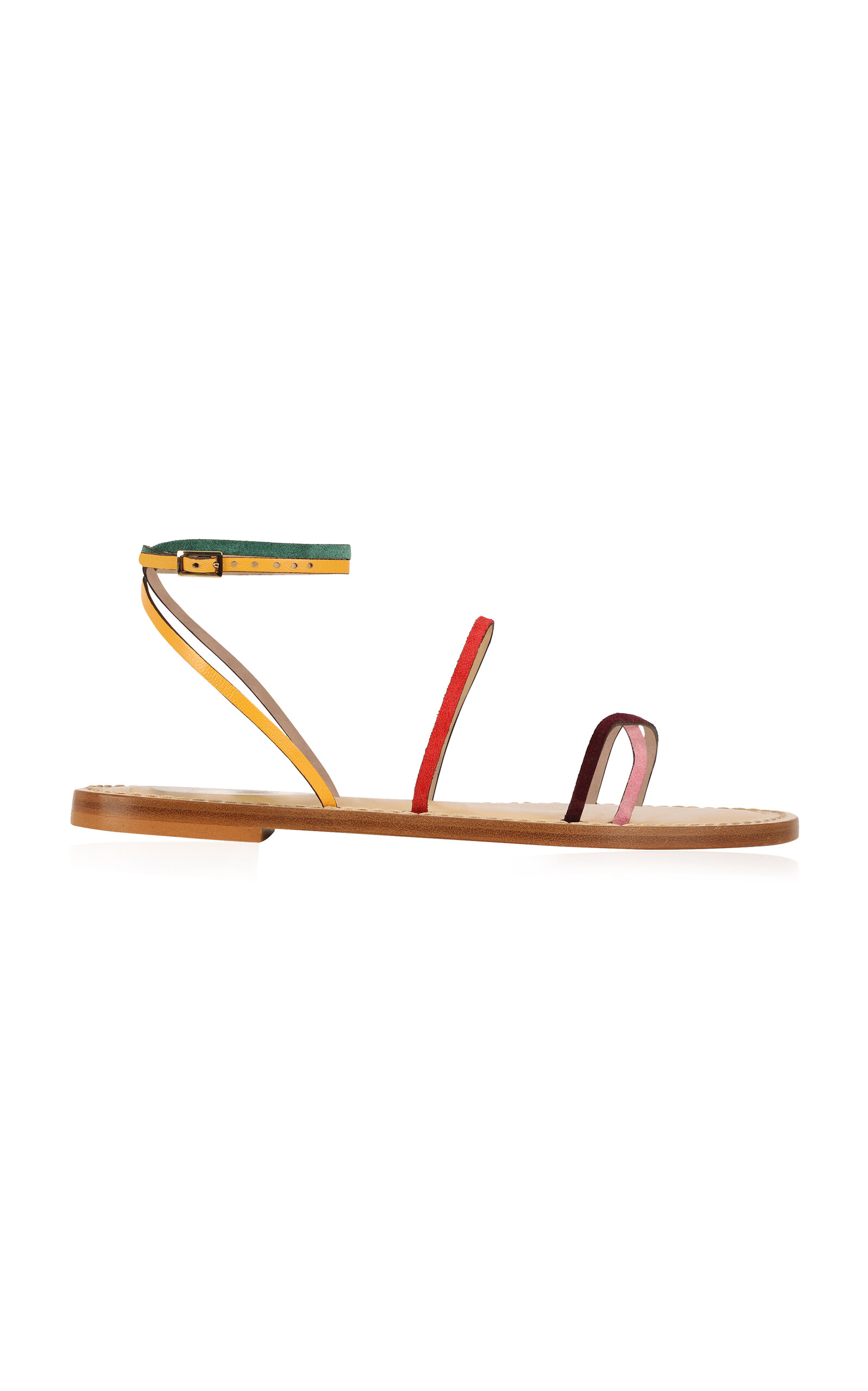 Amanu Style 12 Constantia Ankle Strap Toe Loop Sandal In Multi