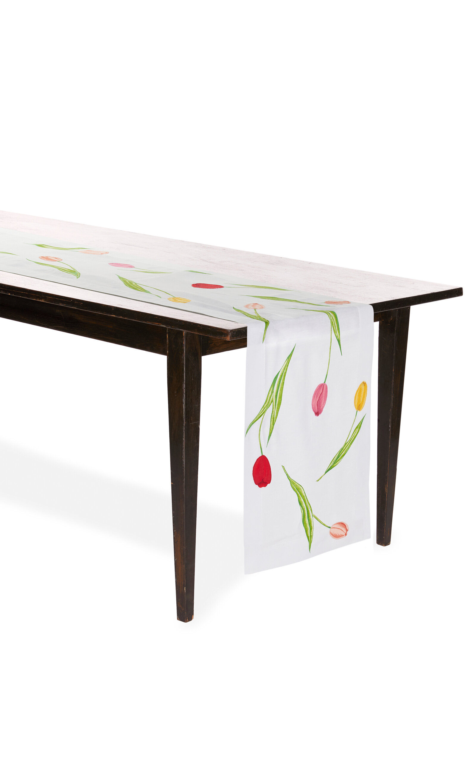 Moda Domus Tulip Handcrafted Linen Runner In Multi
