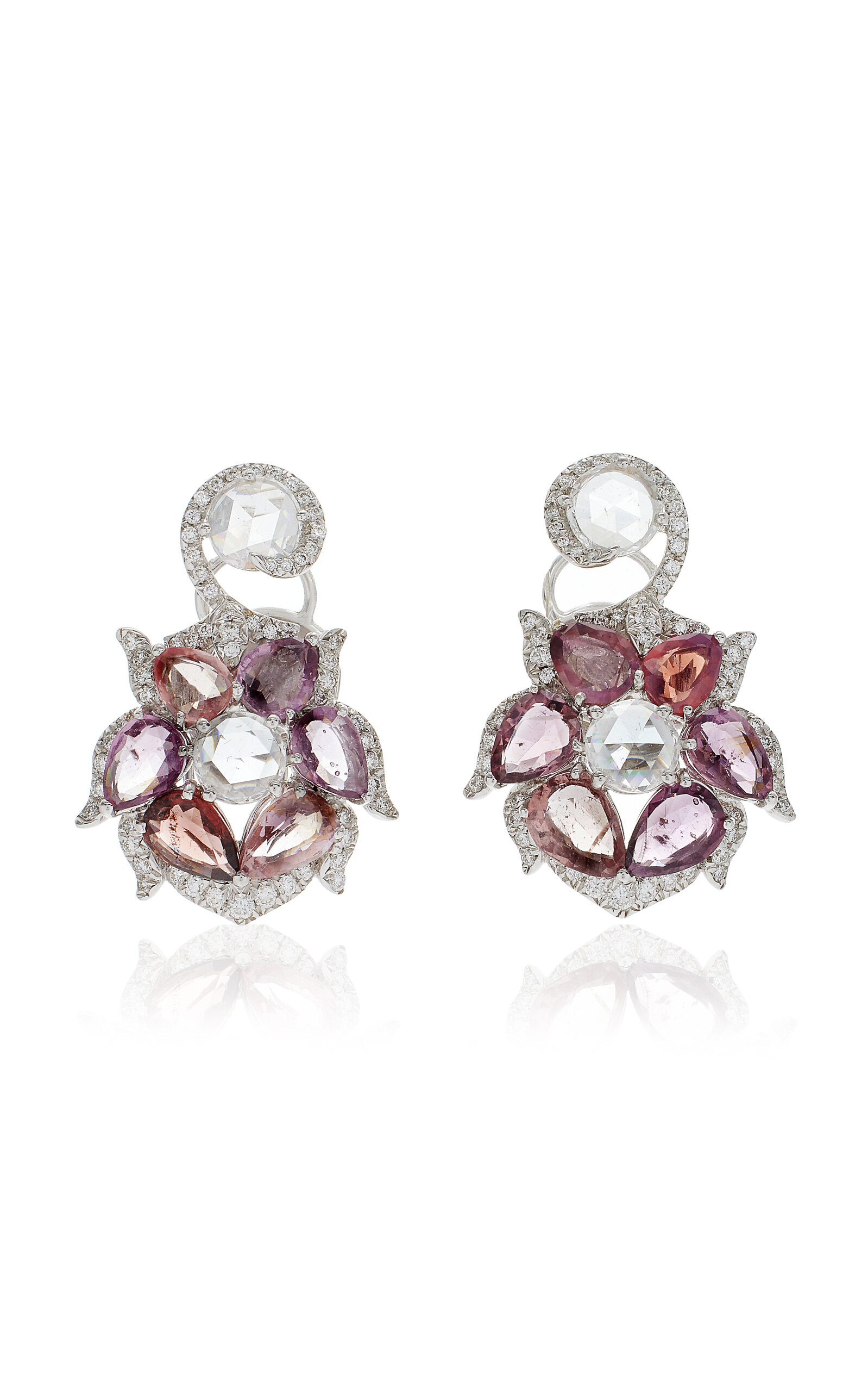 Amrapali One of a Kind 18K White Gold Spinel & Diamond Earrings