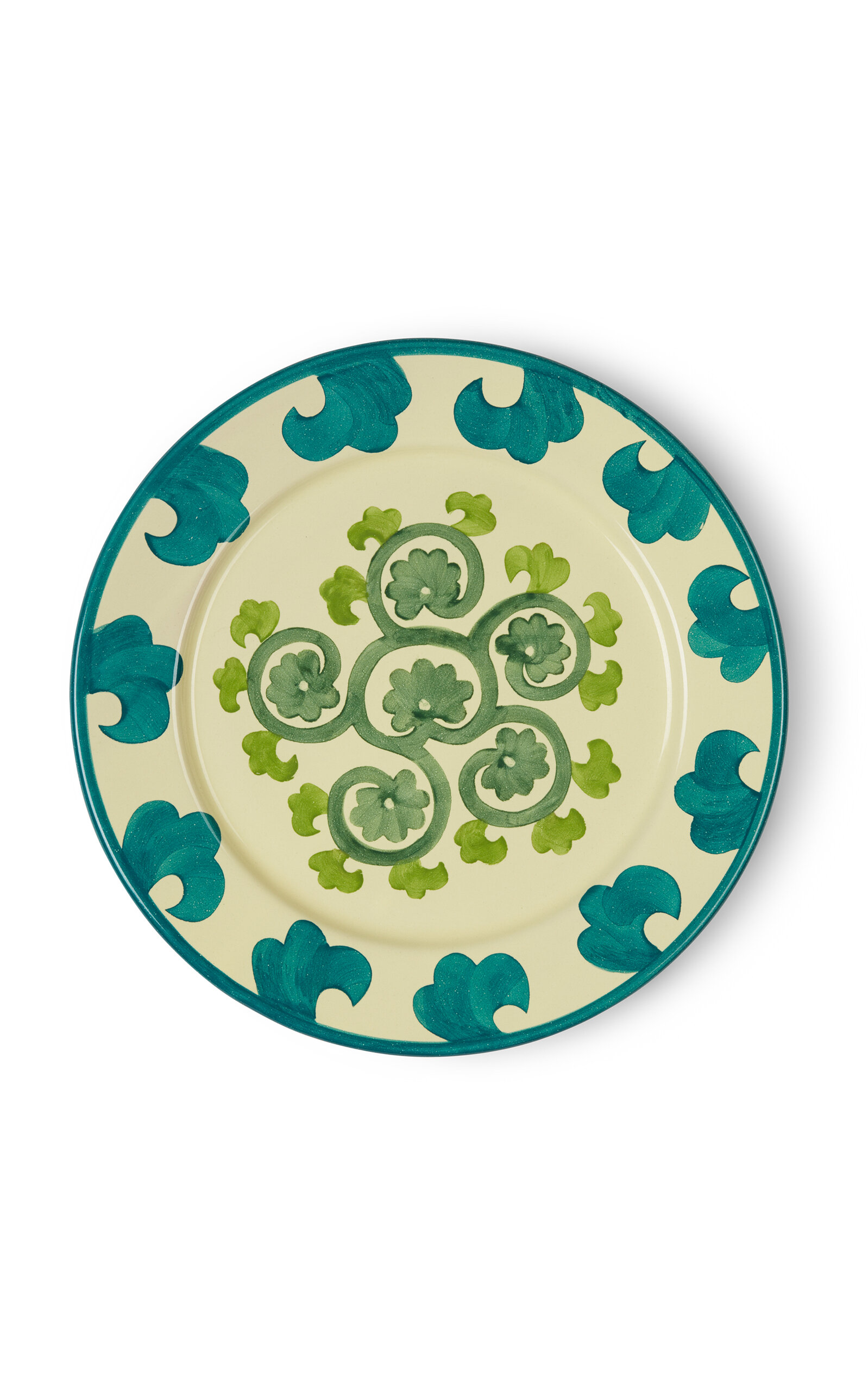 Emporio Sirenuse Flower Charger Plate In Yellow