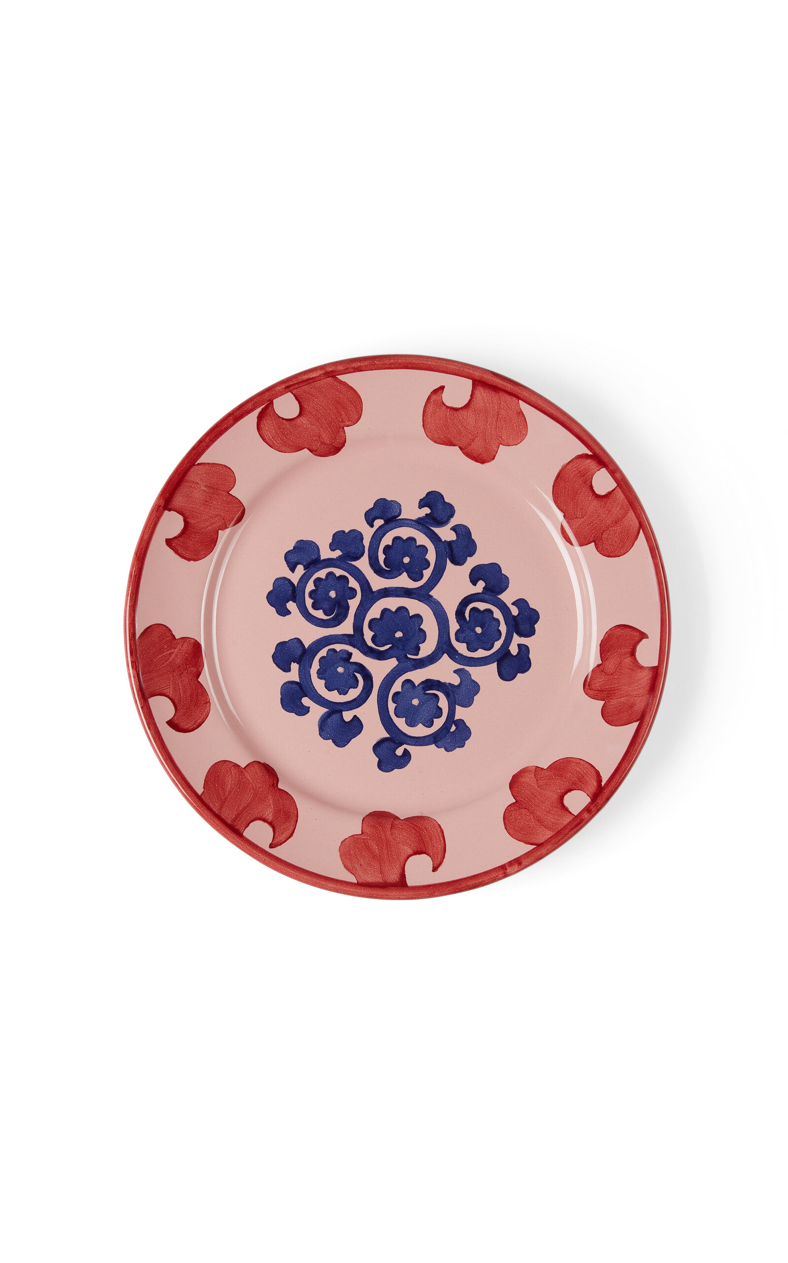 Emporio Sirenuse Flower Dinner Plate In Red