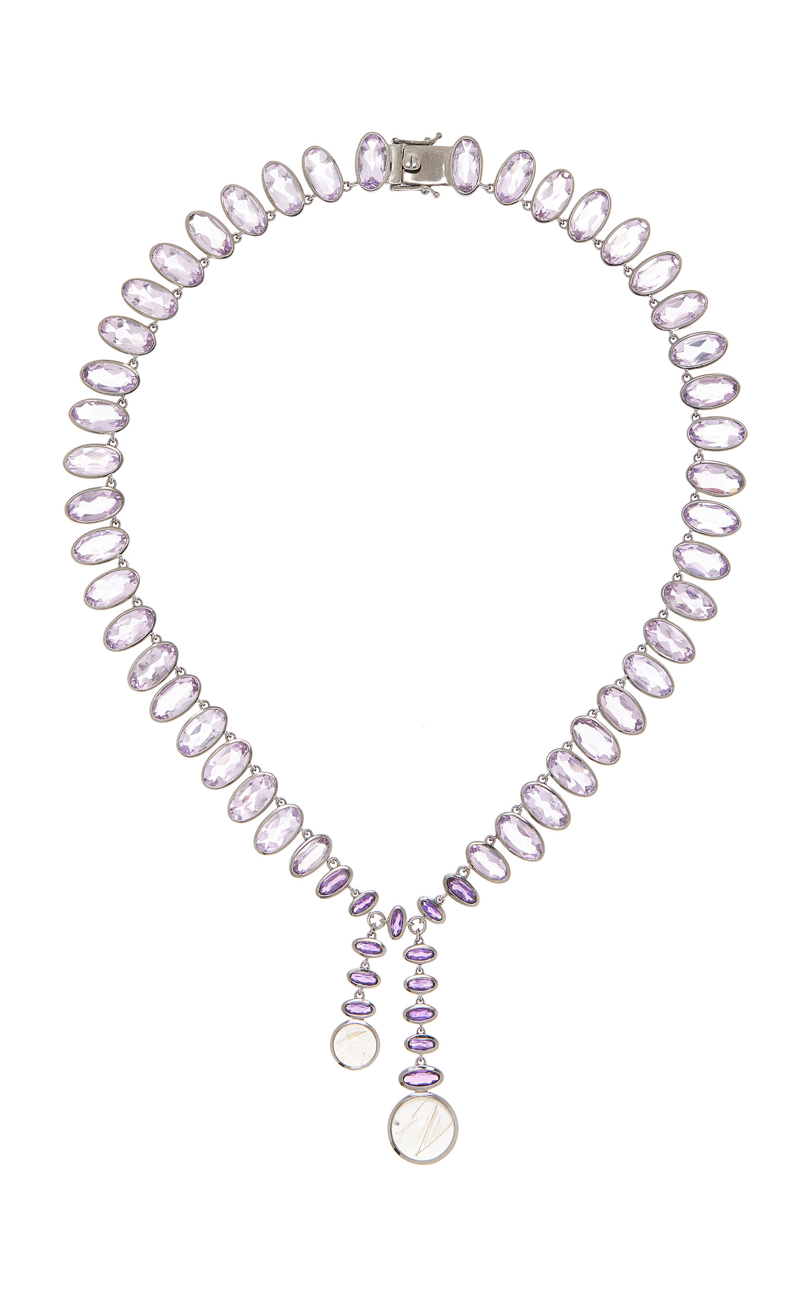 Chime Sterling Silver Multi-StoneLariat Necklace