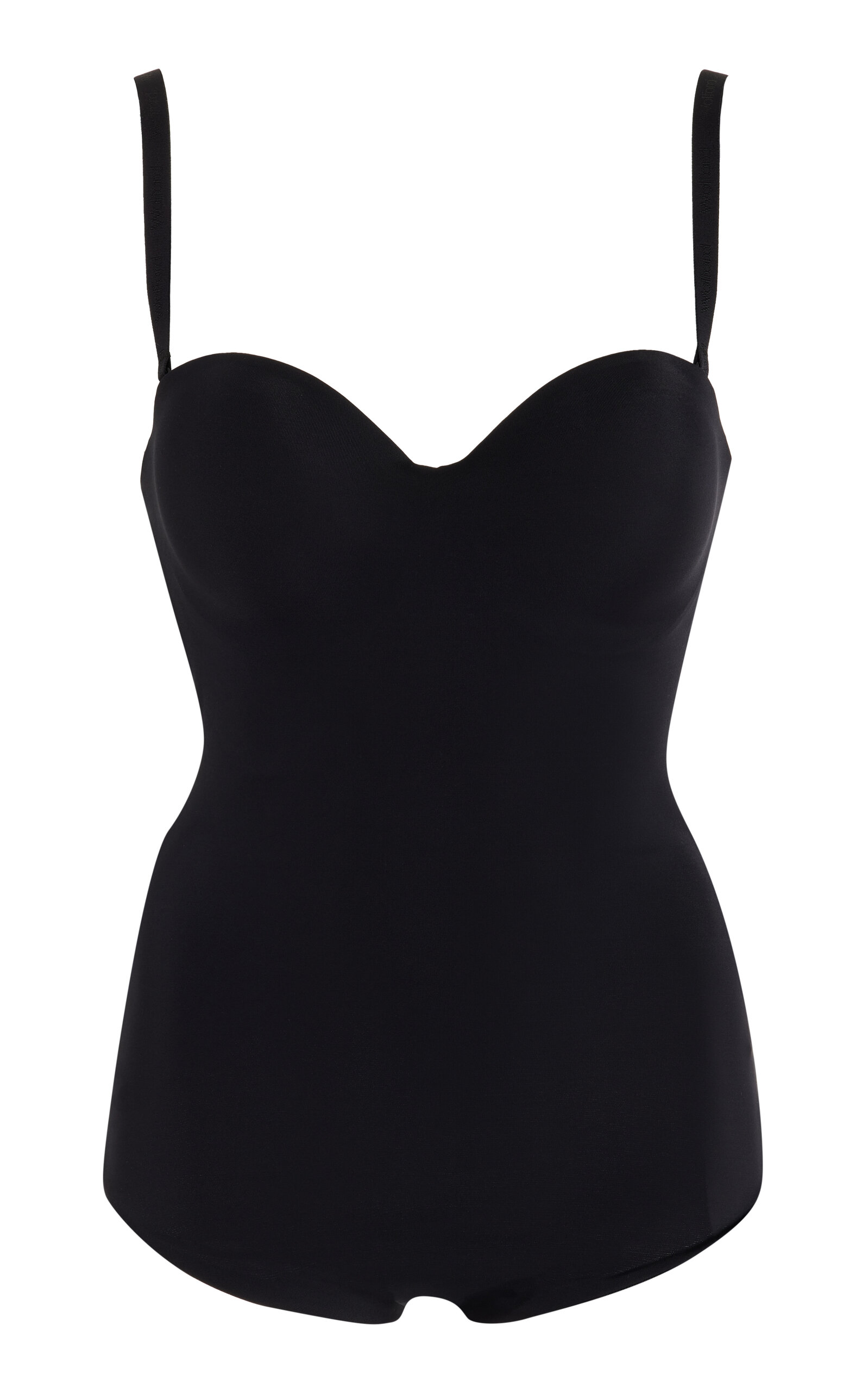 Wolford Formfitting Sleeveless V-neck Bodysuit In Black