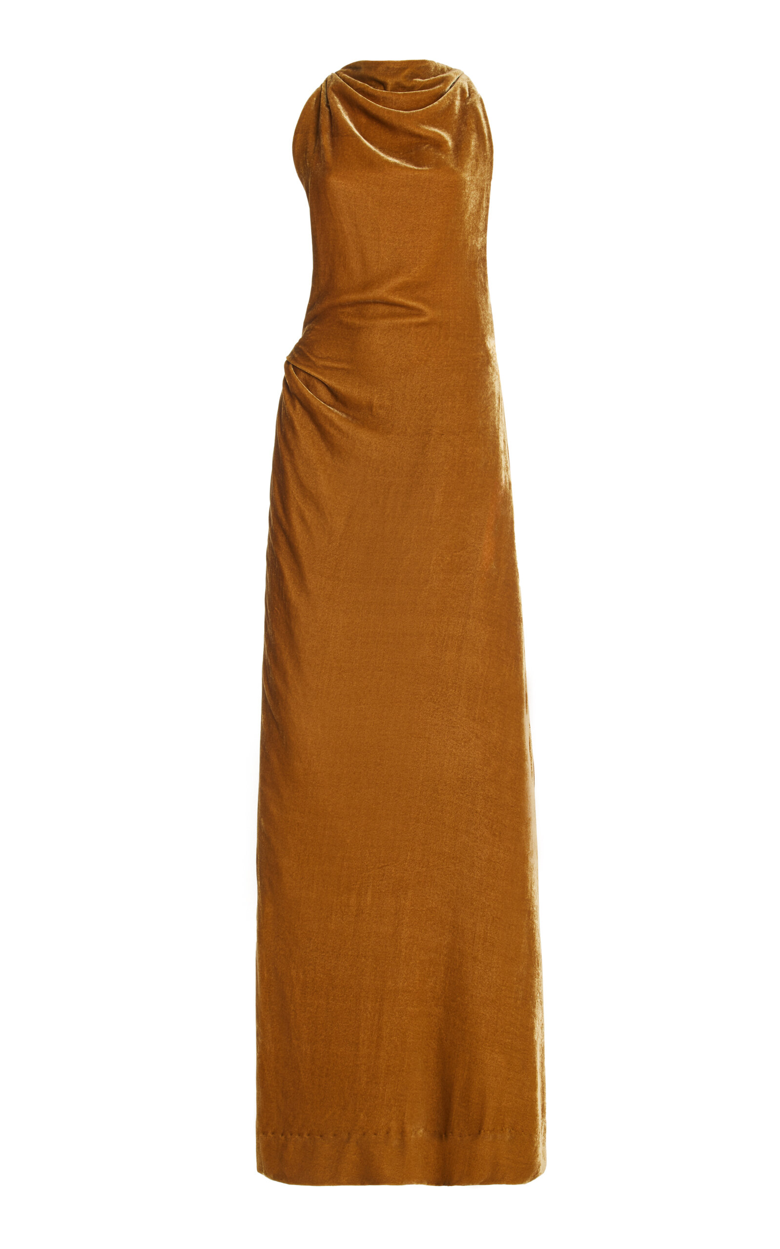 Shop Proenza Schouler Velvet Backless Maxi Dress In Orange