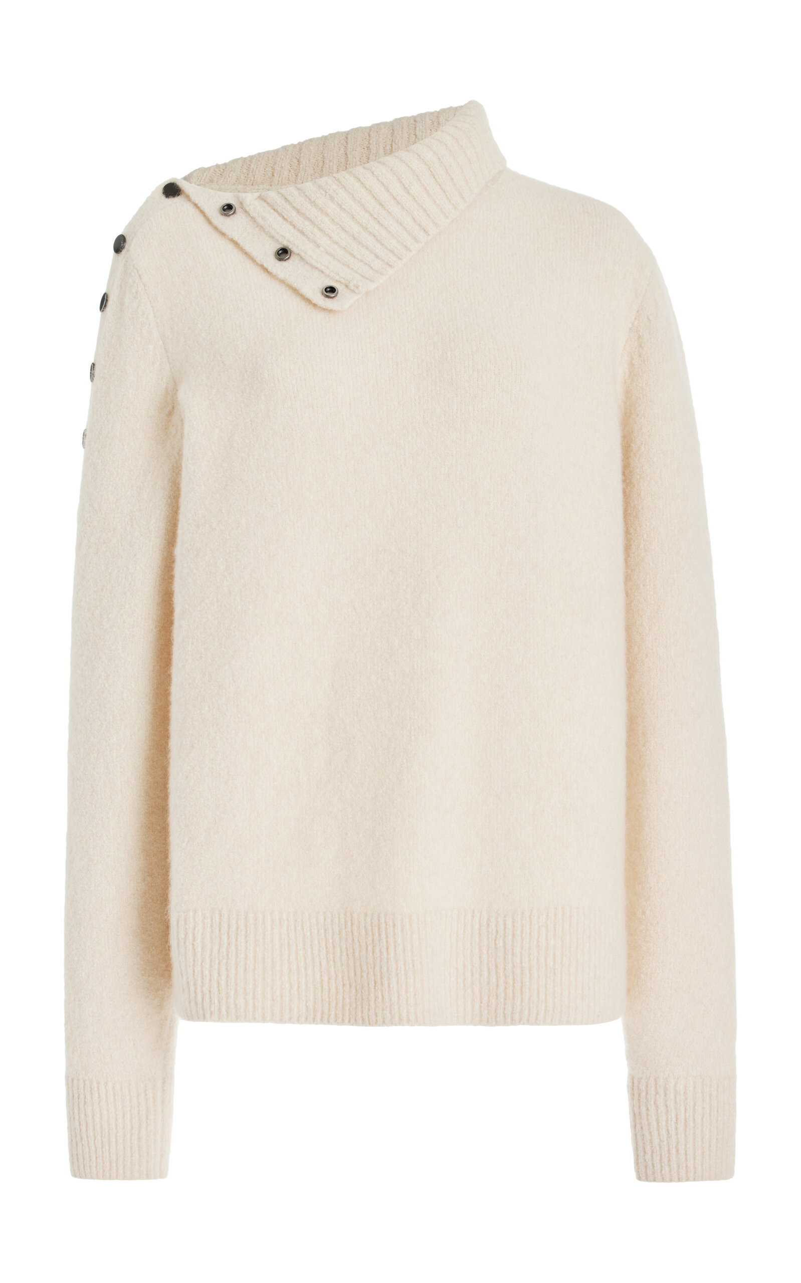 Proenza Schouler Lofty Eco Cashmere Button Sweater In Ivory