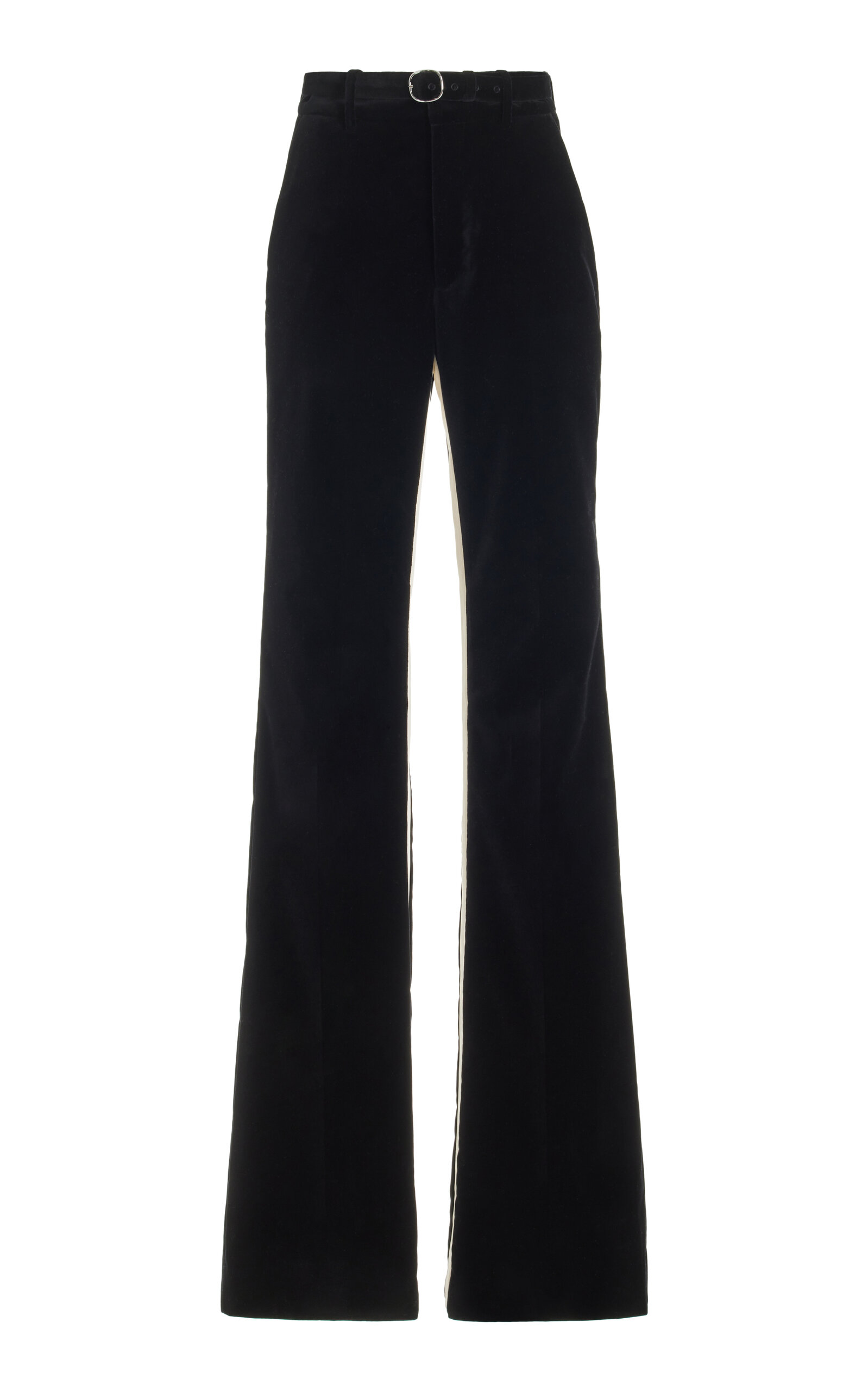 Proenza Schouler Velvet Suiting Pants - Black/white - Women's Clothing
