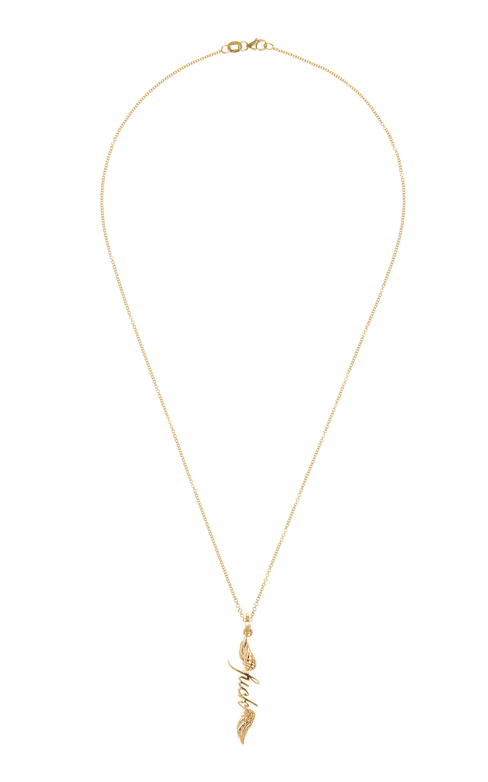Dru Women's Flying F*** 14k Yellow Gold Necklace