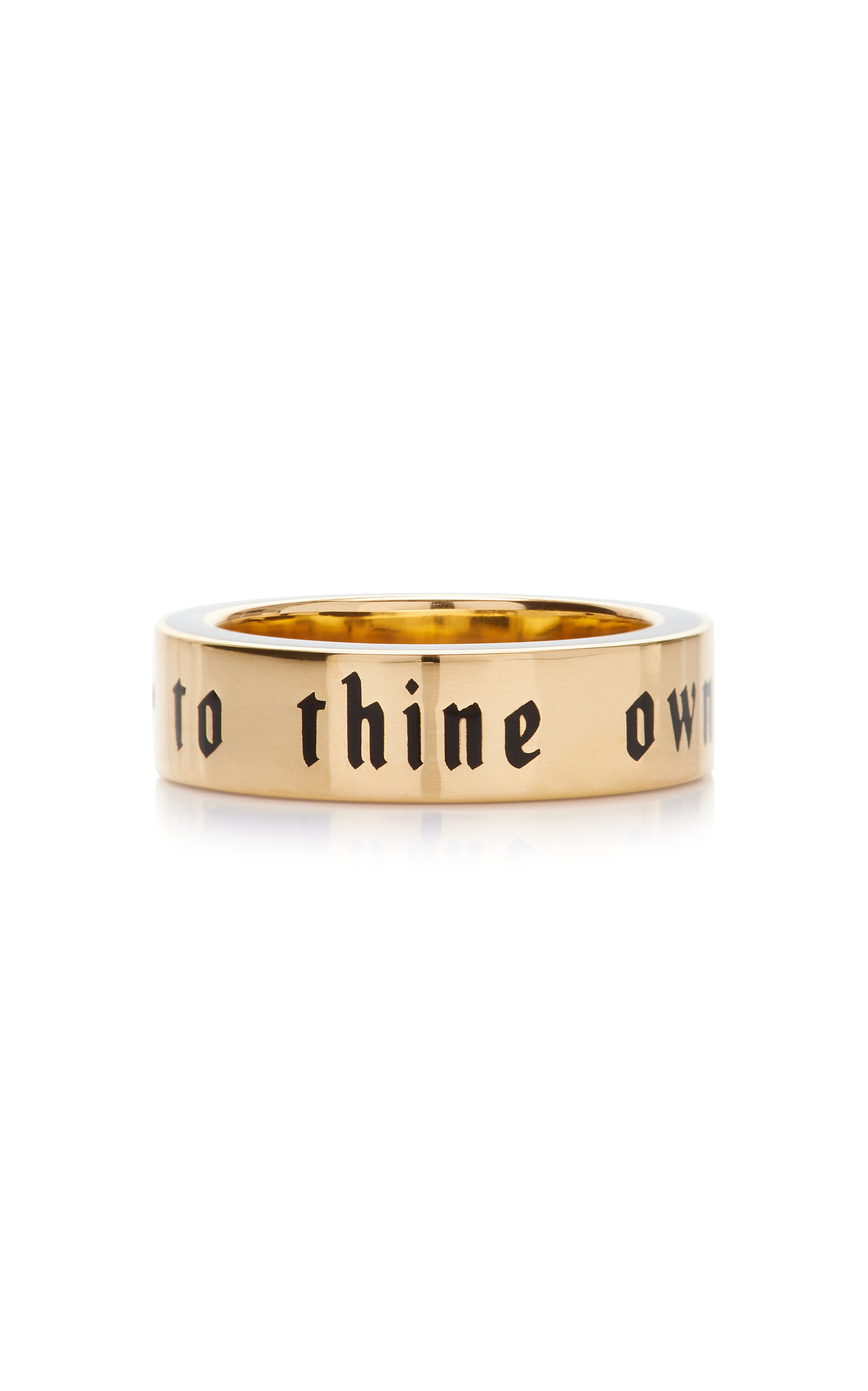 Dru To Thine Own Self Be True 14k Yellow Gold Diamond Ring