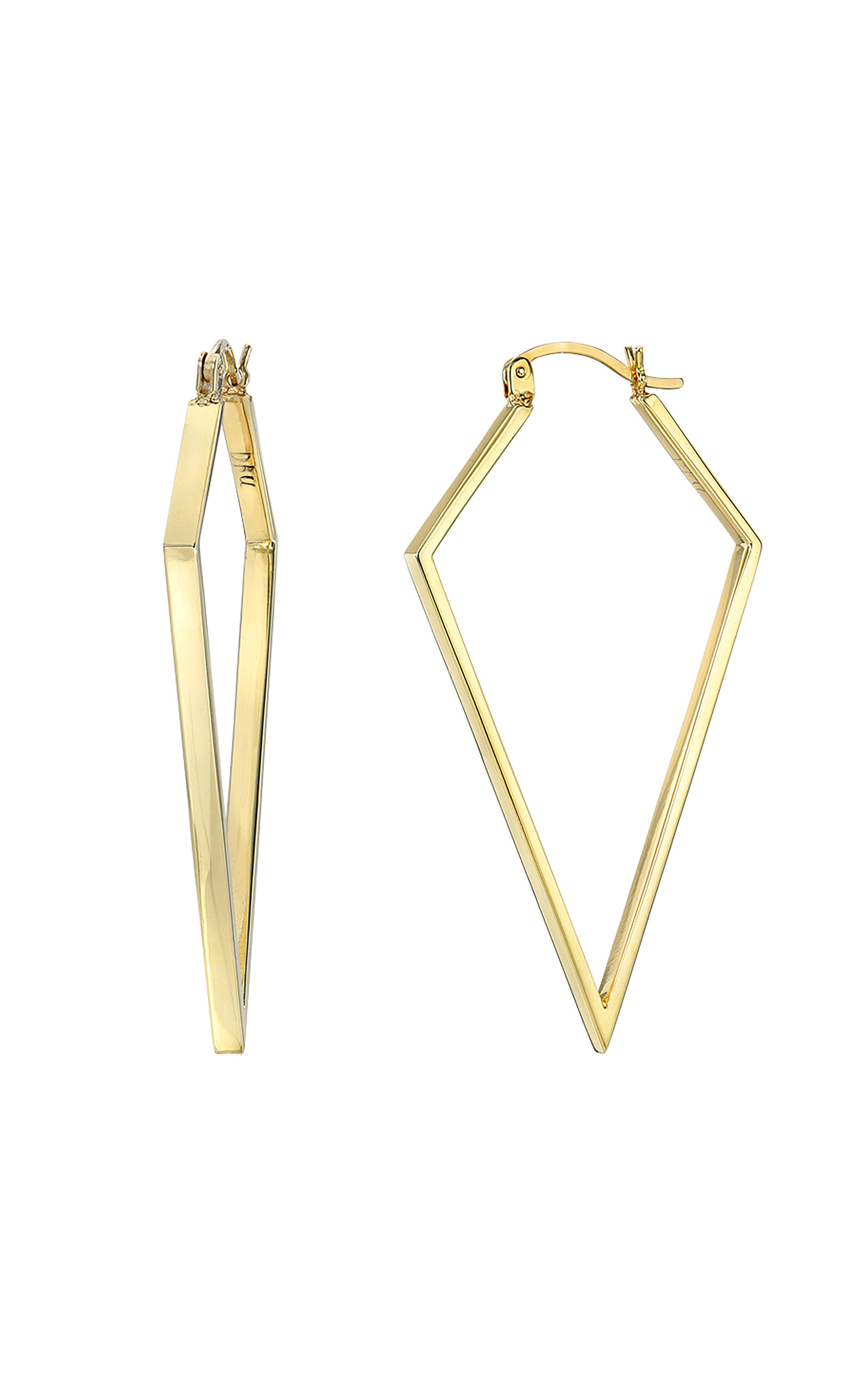 Dru Women's Amulet 14k Yellow Gold Hoop Earrings