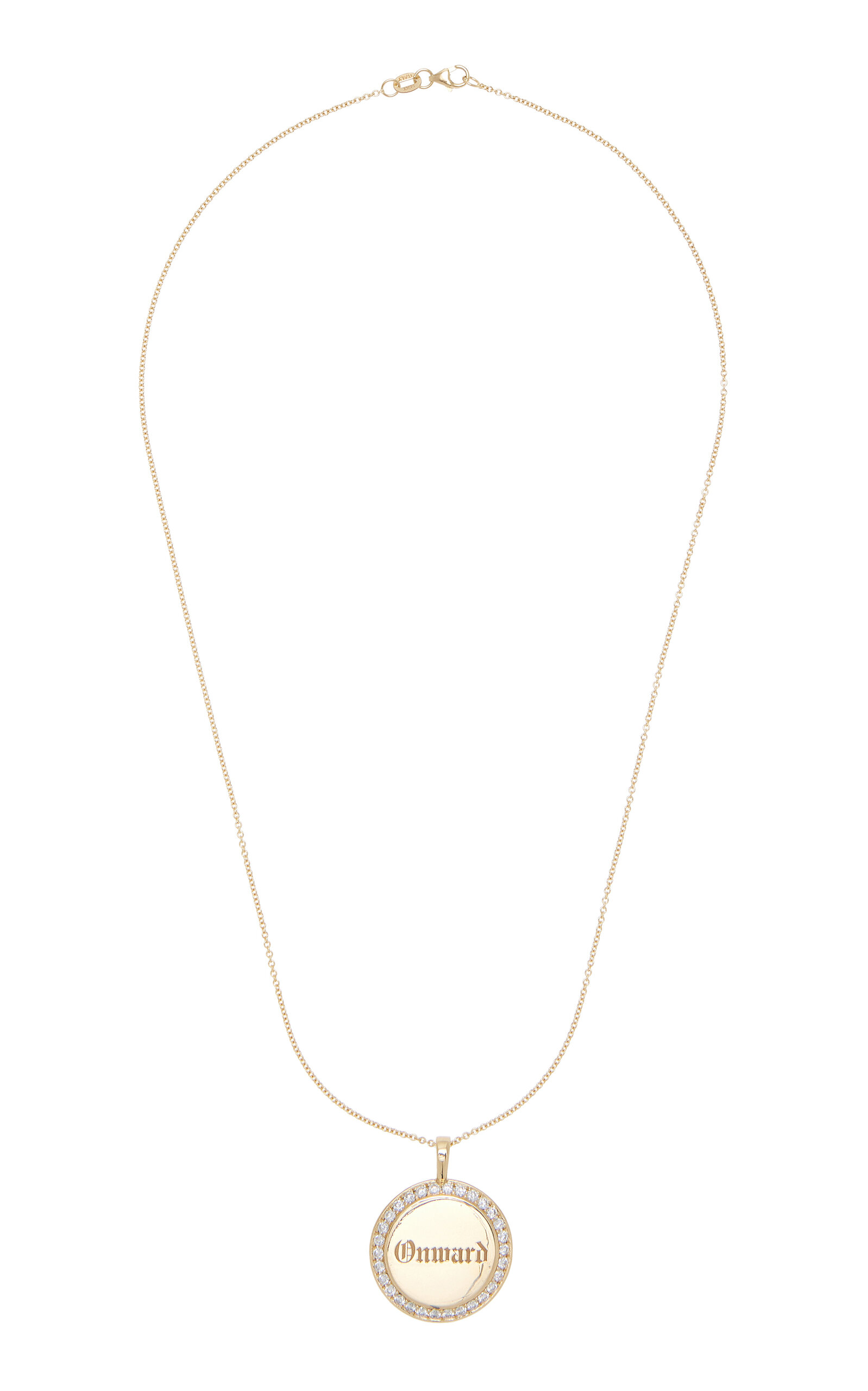 Dru Onward/upward 14k Yellow Gold Diamond; Sapphire Necklace