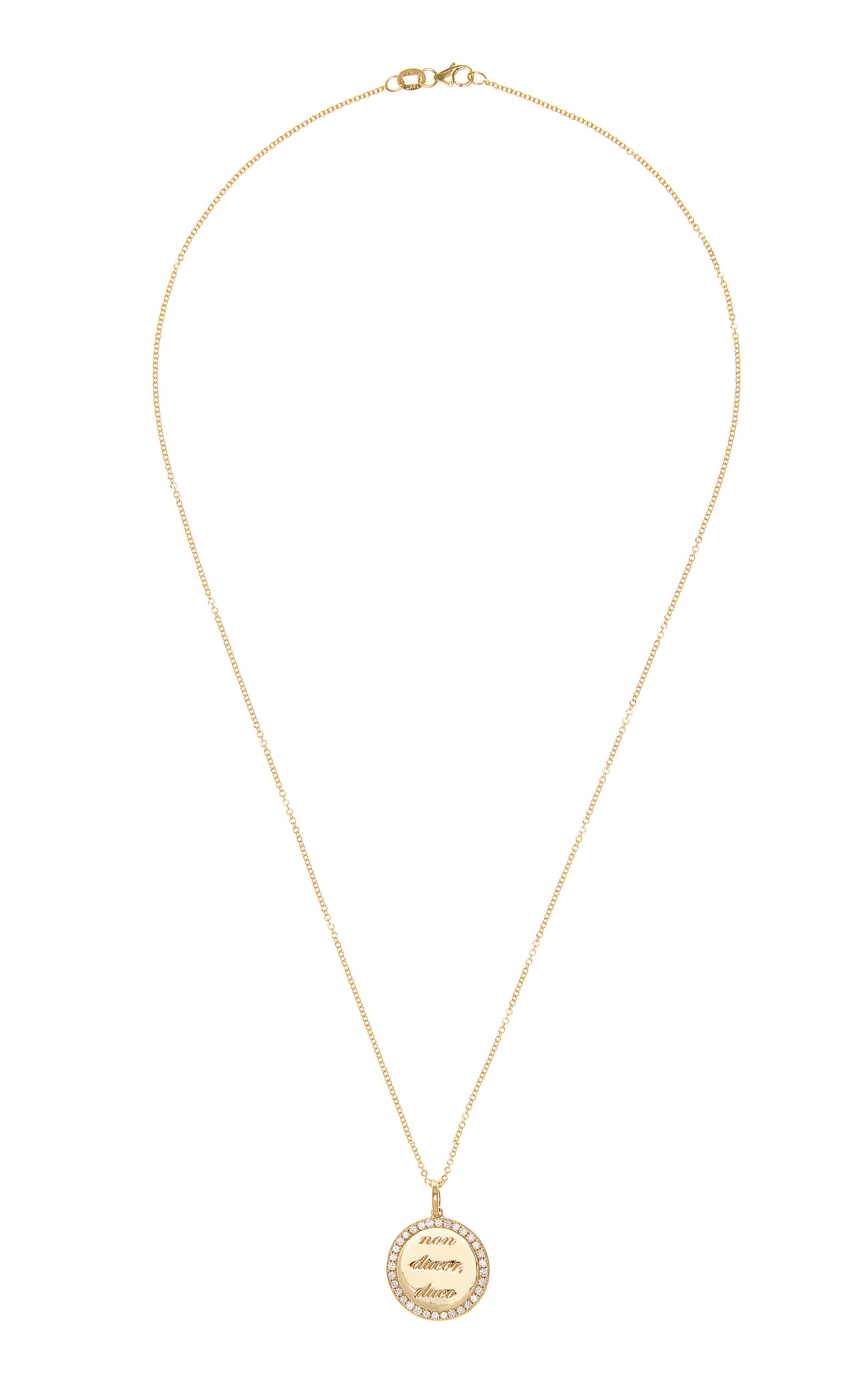 Non Ducor Duco 14K Yellow Gold Diamond Necklace