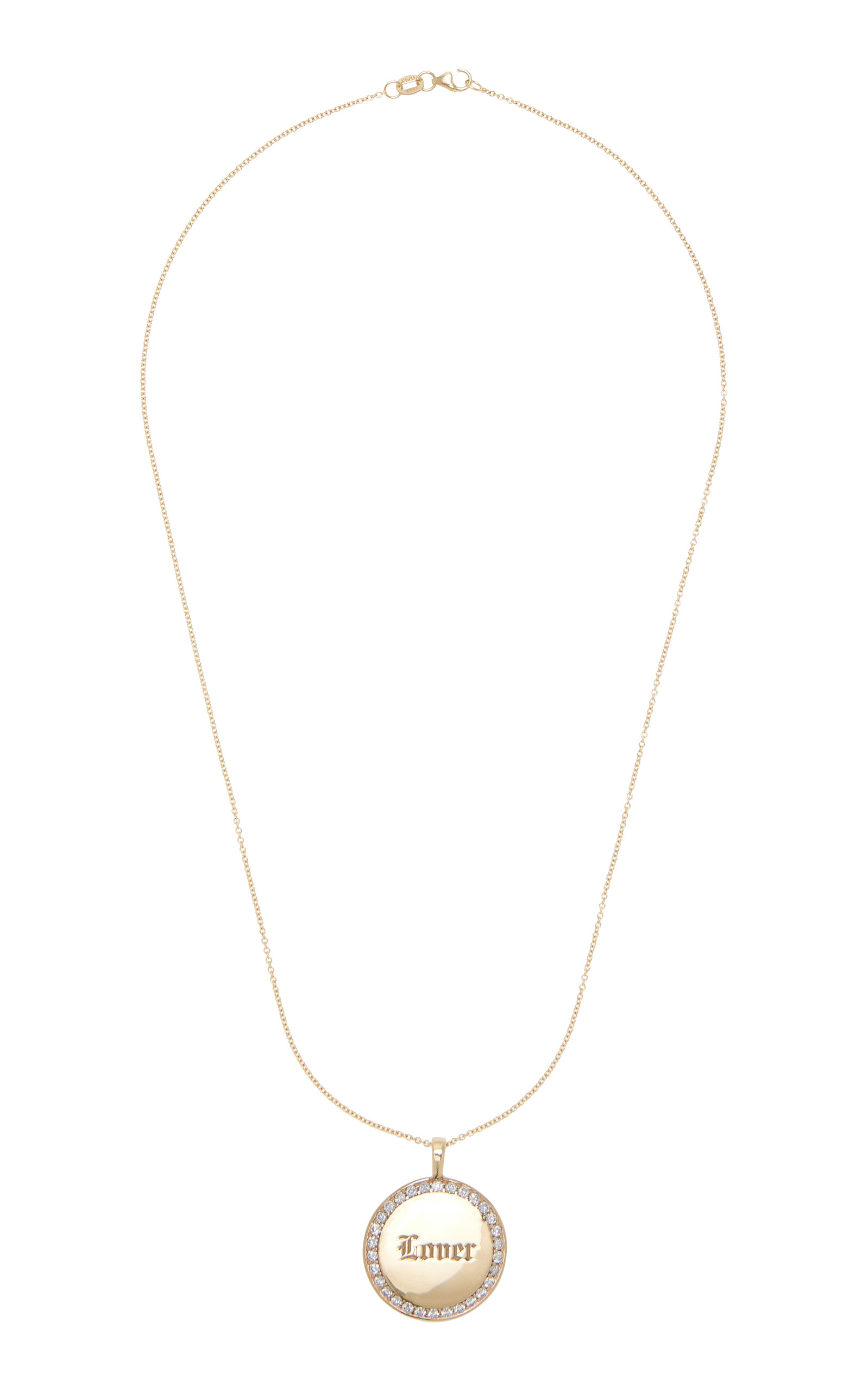 DRU. Women's Lover/Fighter 14K Yellow Gold Diamond Necklace