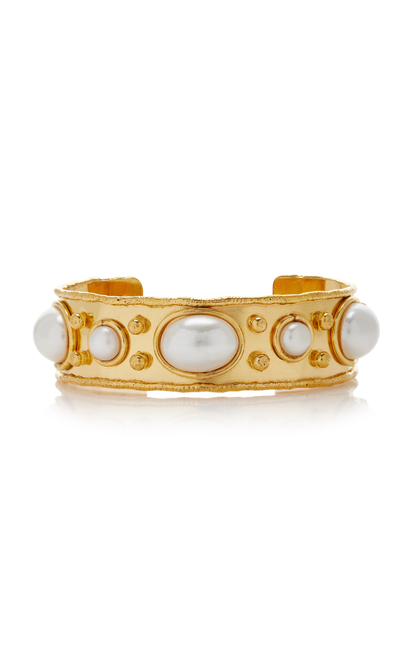 Sylvia Toledano Byzantin 22k Gold-plated Pearl Cuff In White