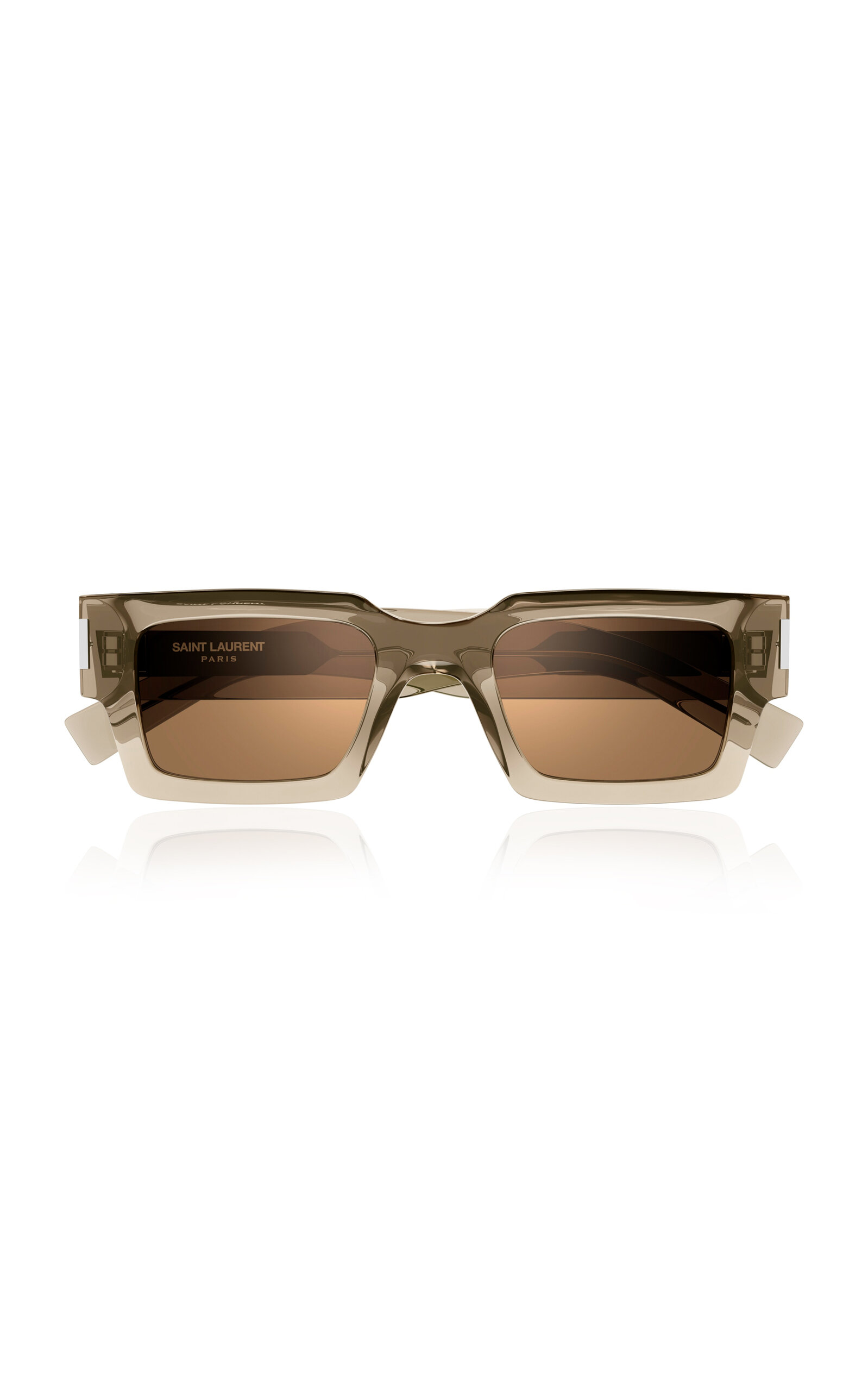 Saint Laurent Square-frame Acetate Sunglasses In Neutral