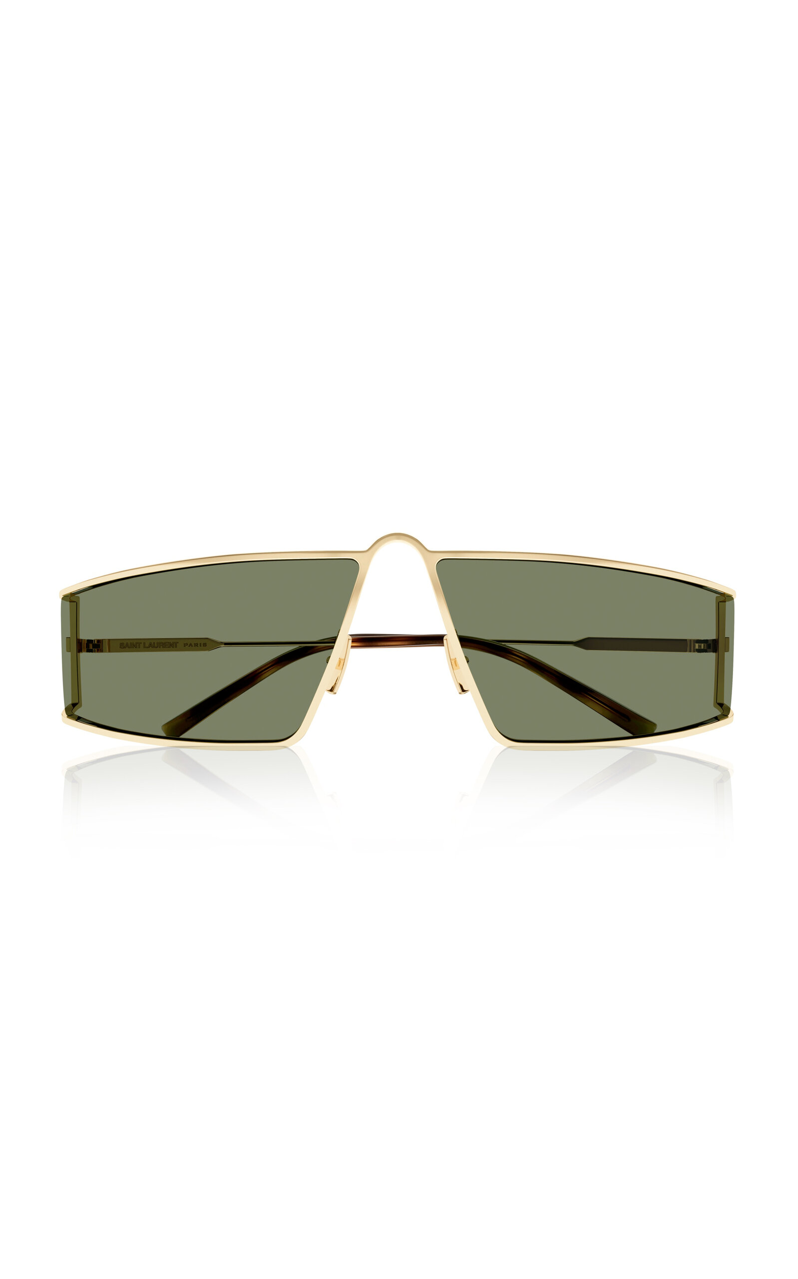 Saint Laurent Metal-frame Sunglasses In Gold