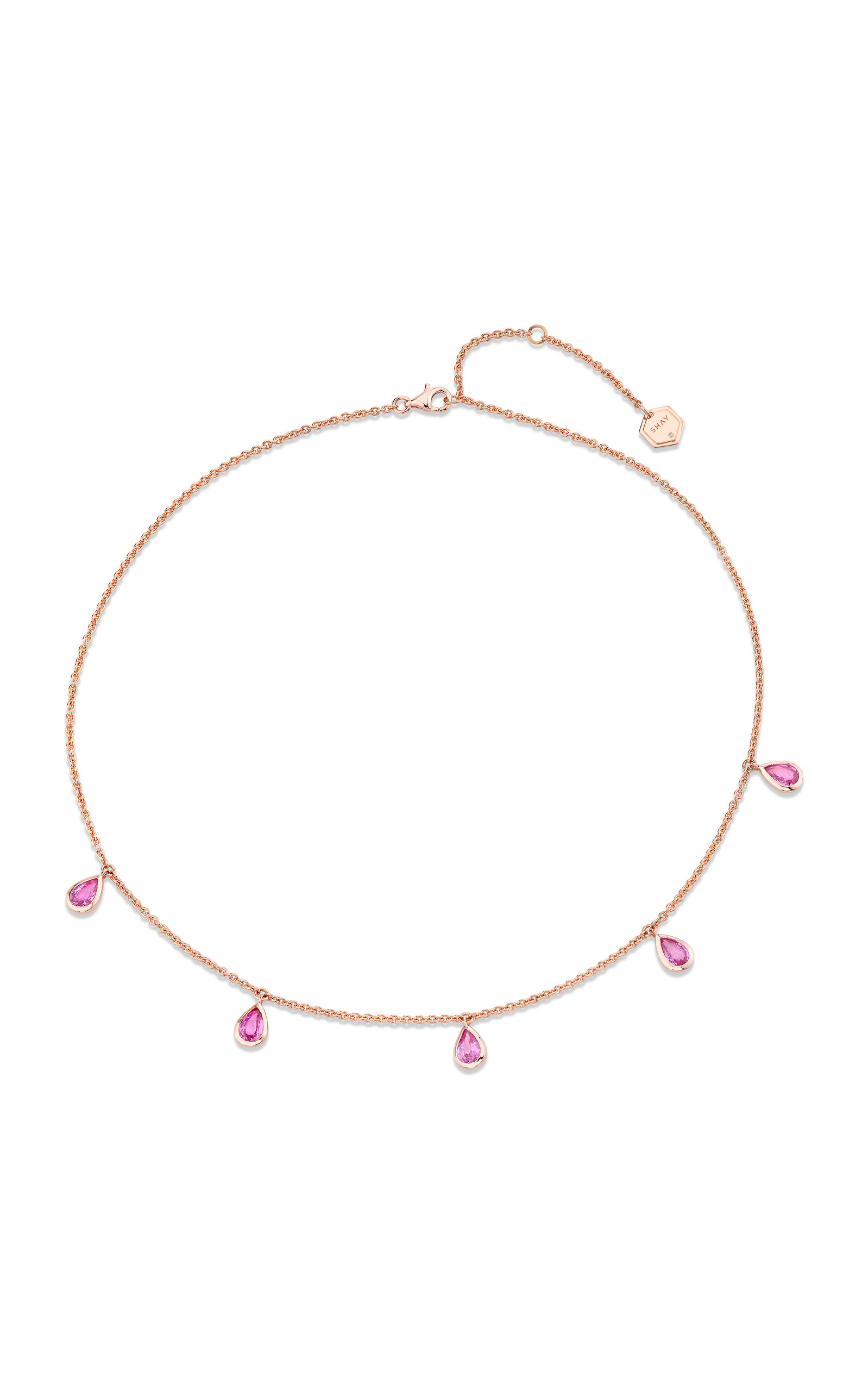 SHAY - Elements 18K Rose Gold Sapphire Necklace - Pink - OS - Moda Operandi - Gifts For Her