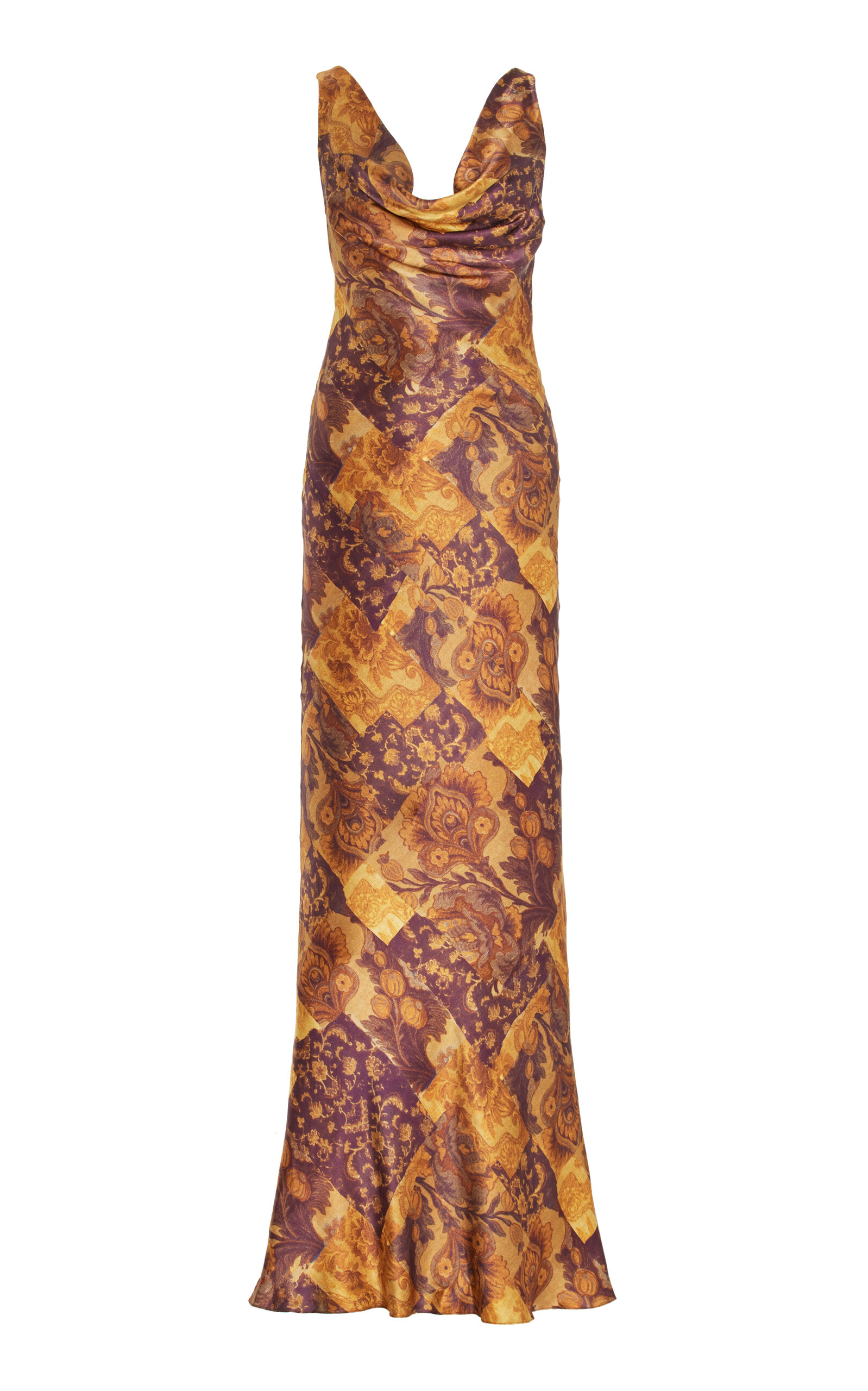 Exclusive Cowl Silk Dress