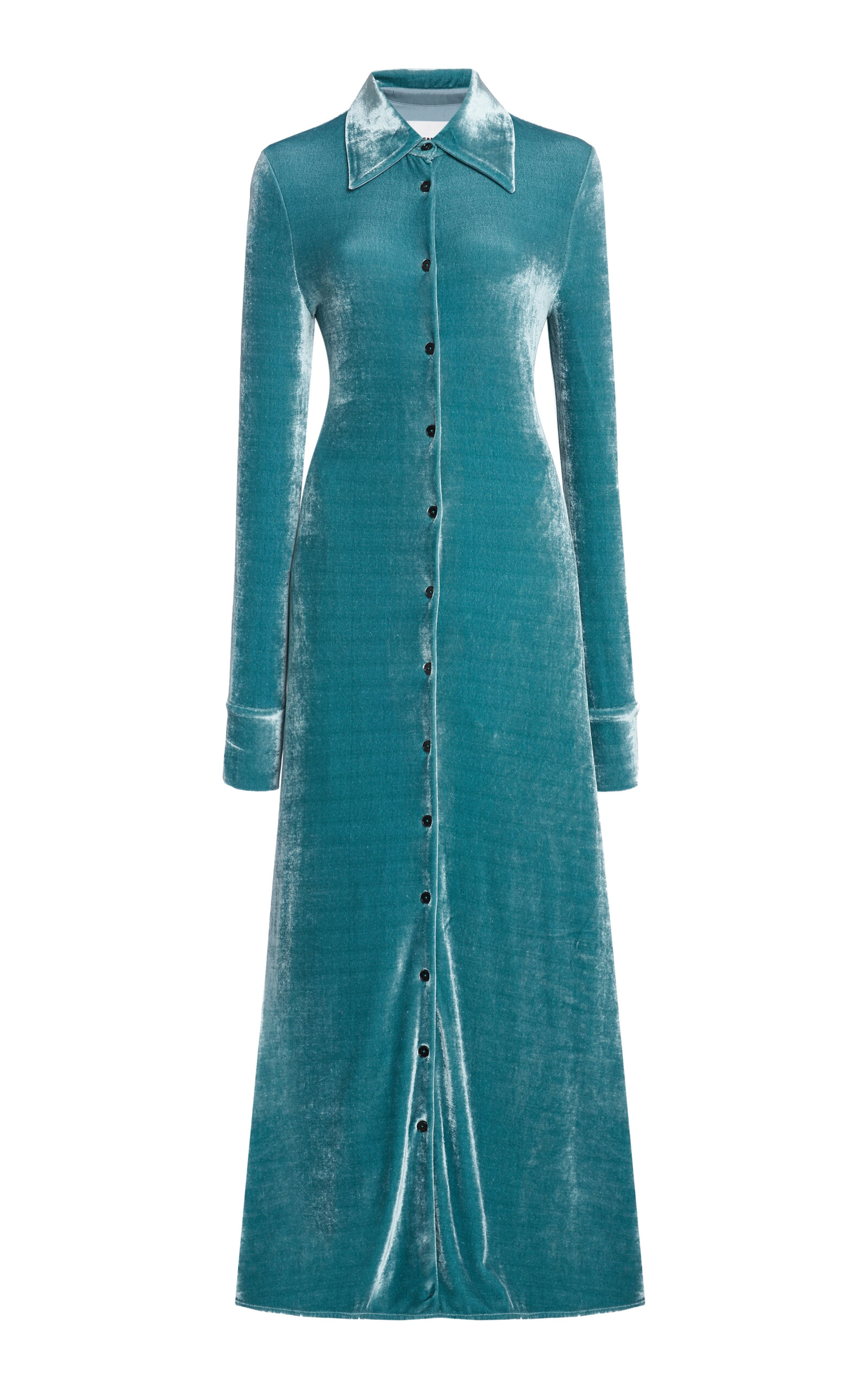 green emerald velvet dress Womens Velvet Button Down T Shirts Swing Mini Dress Casual Long Sleeves  Lapel Tunic Tops Army Green Small at Amazon Women's Clothing store main image 1