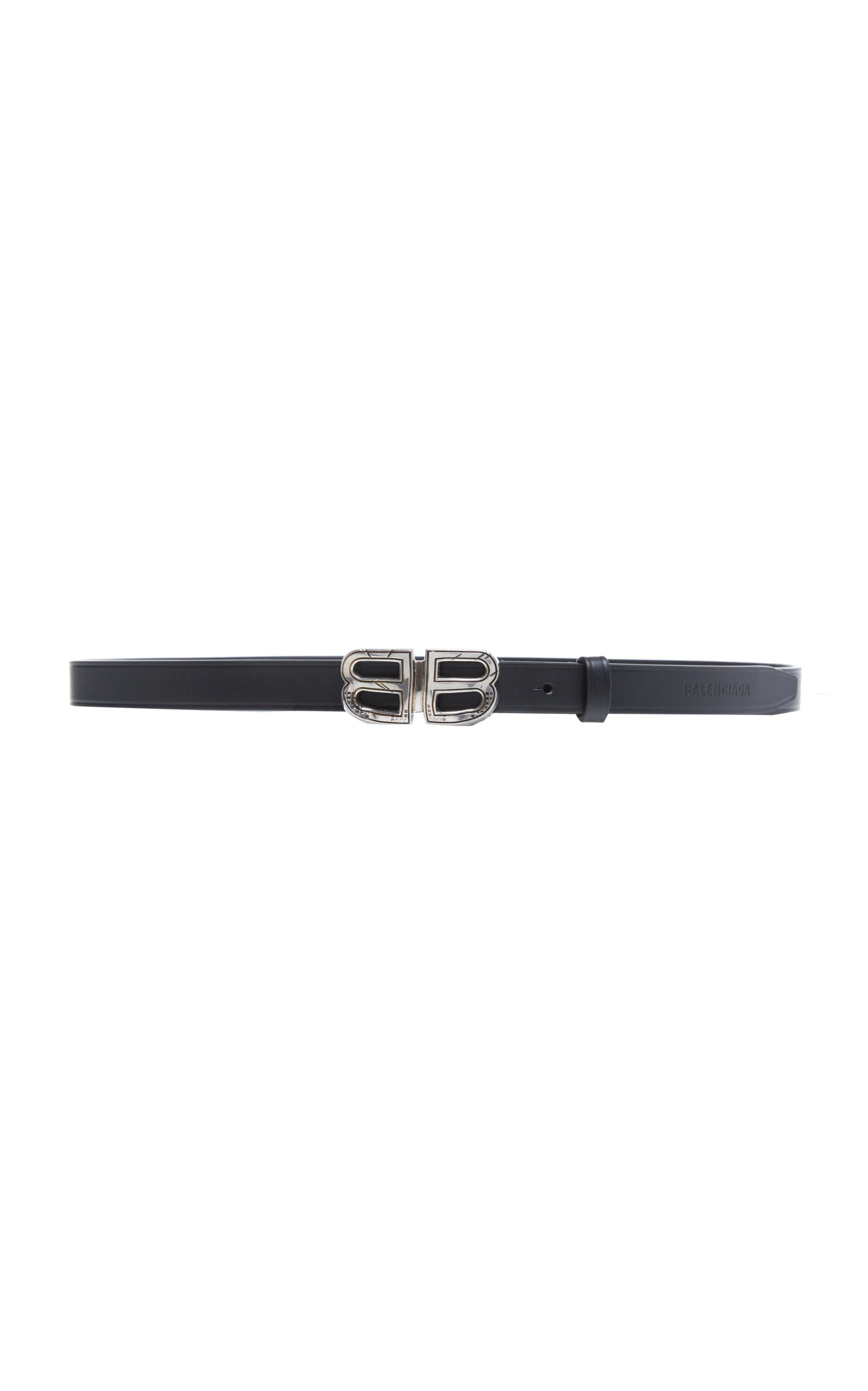 Balenciaga Wmbb Hourglass Th Belt In Black