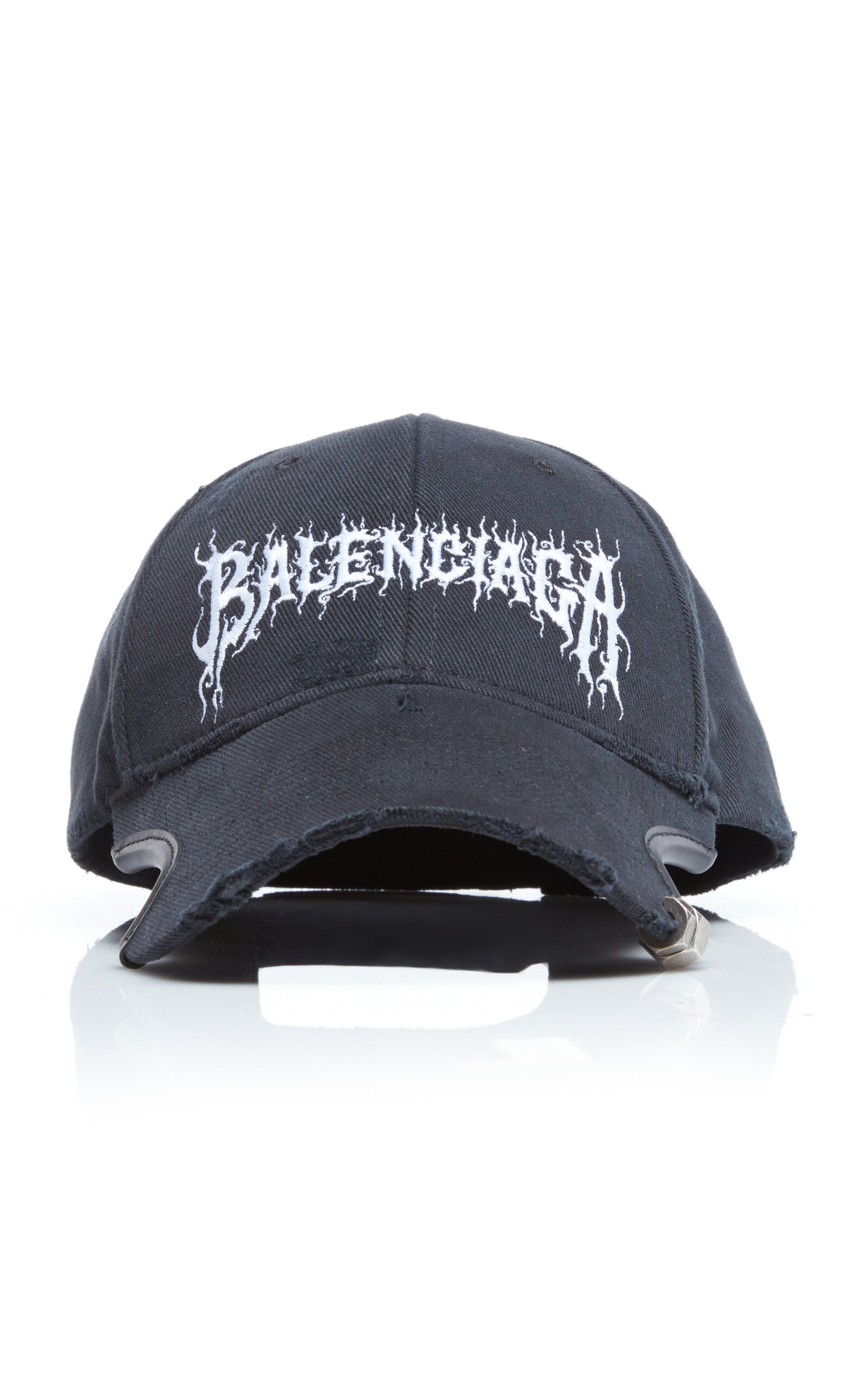 Balenciaga Logo-Embroidered Cotton Baseball Cap - Black