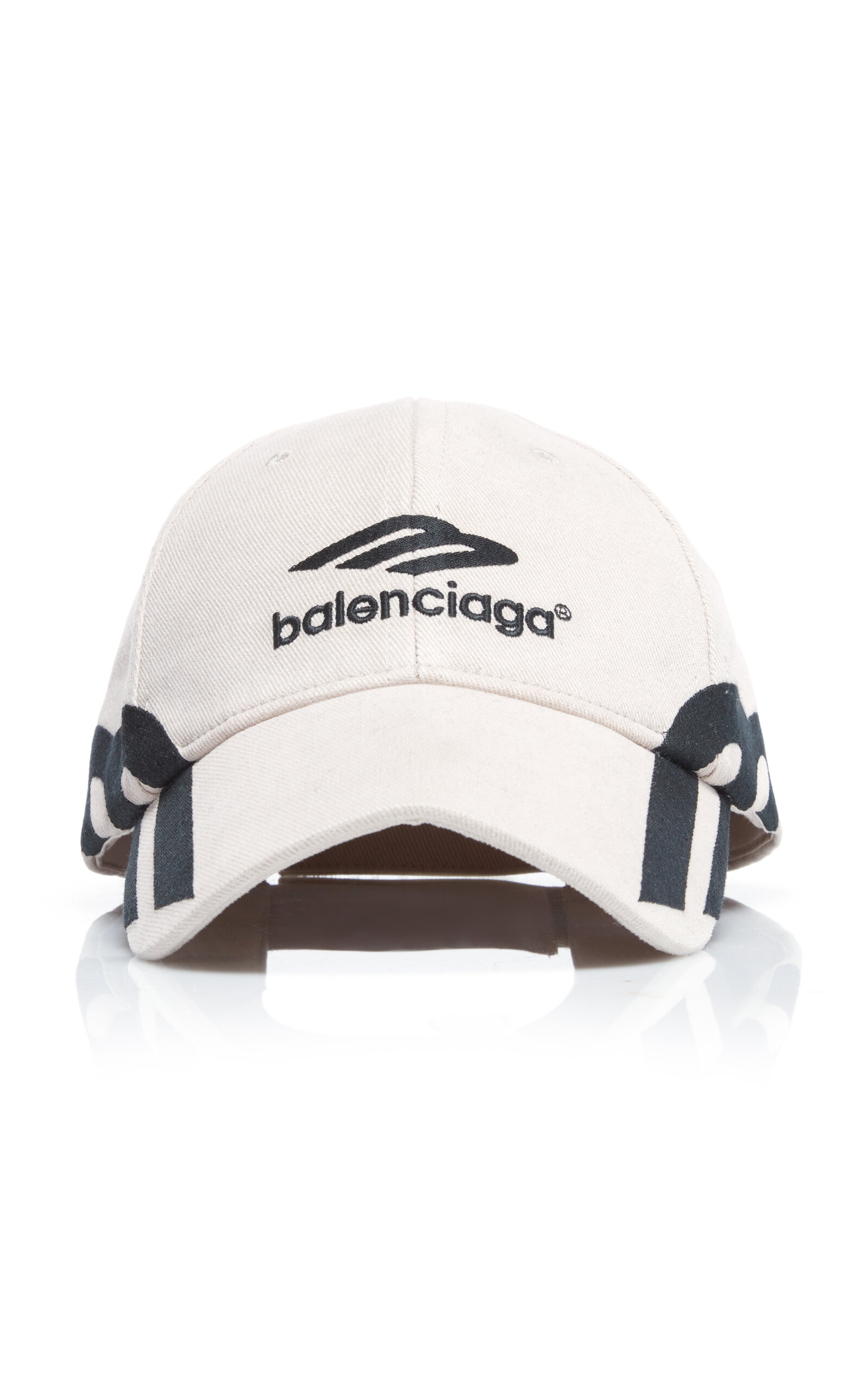 Shop Balenciaga Logo-embroidered Cotton Baseball Cap In Neutral