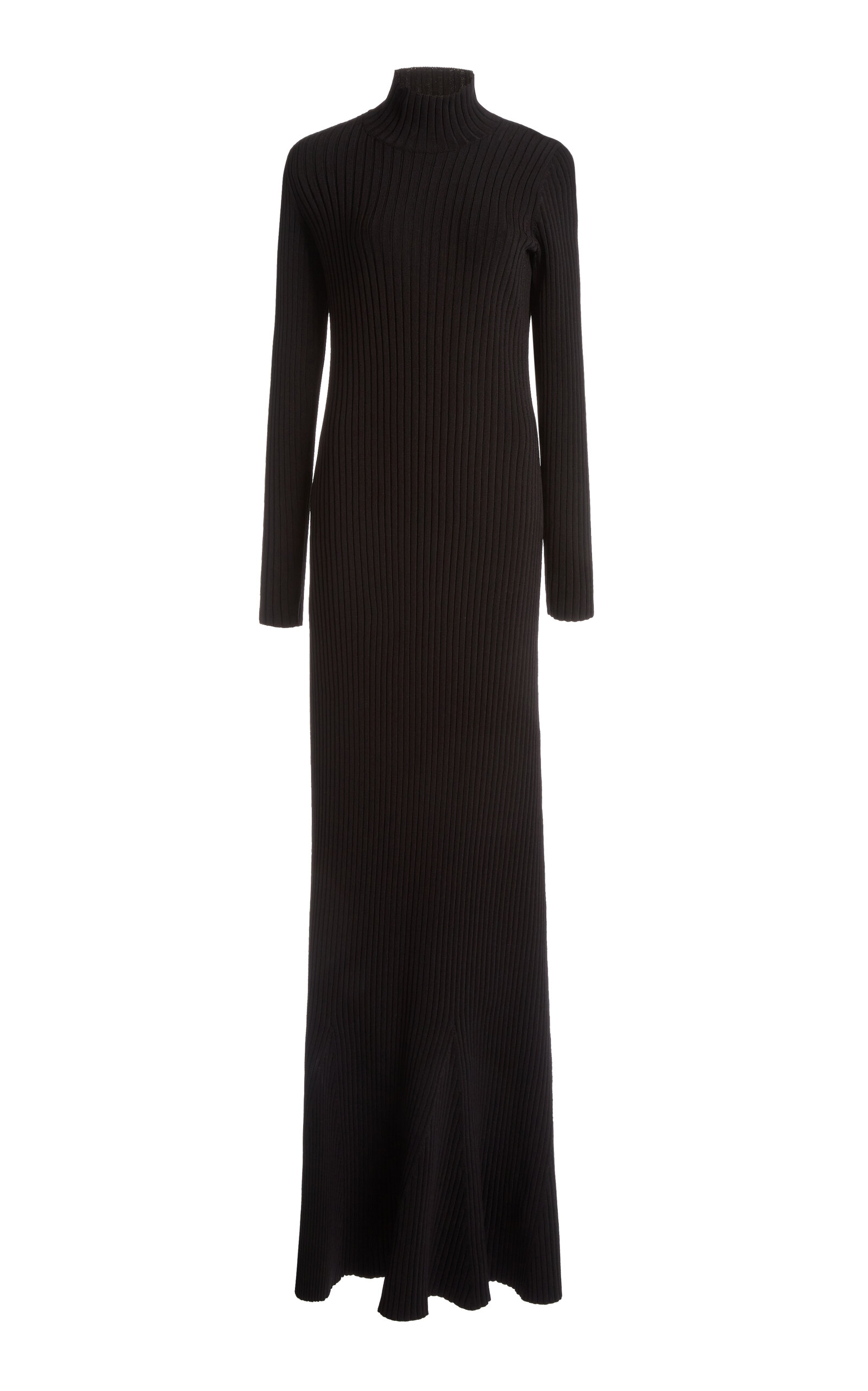 Shop Balenciaga Fitted Jersey Gown In Black