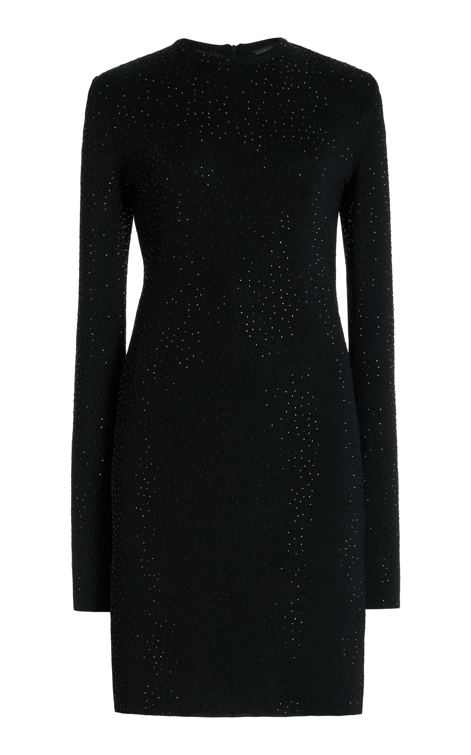Shop Balenciaga Knit Mini Dress In Black
