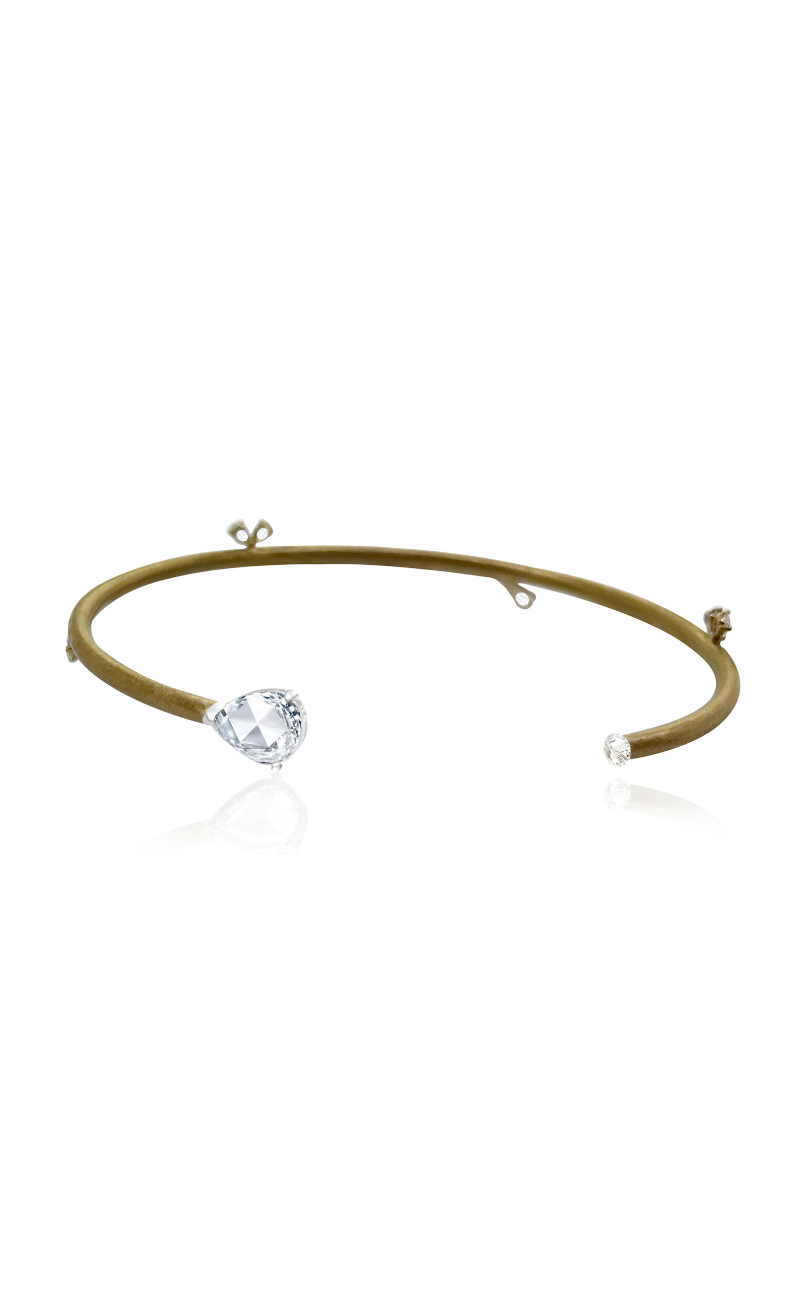 Vak 18k White Gold Eternal Garden Diamond Bracelet In Brown