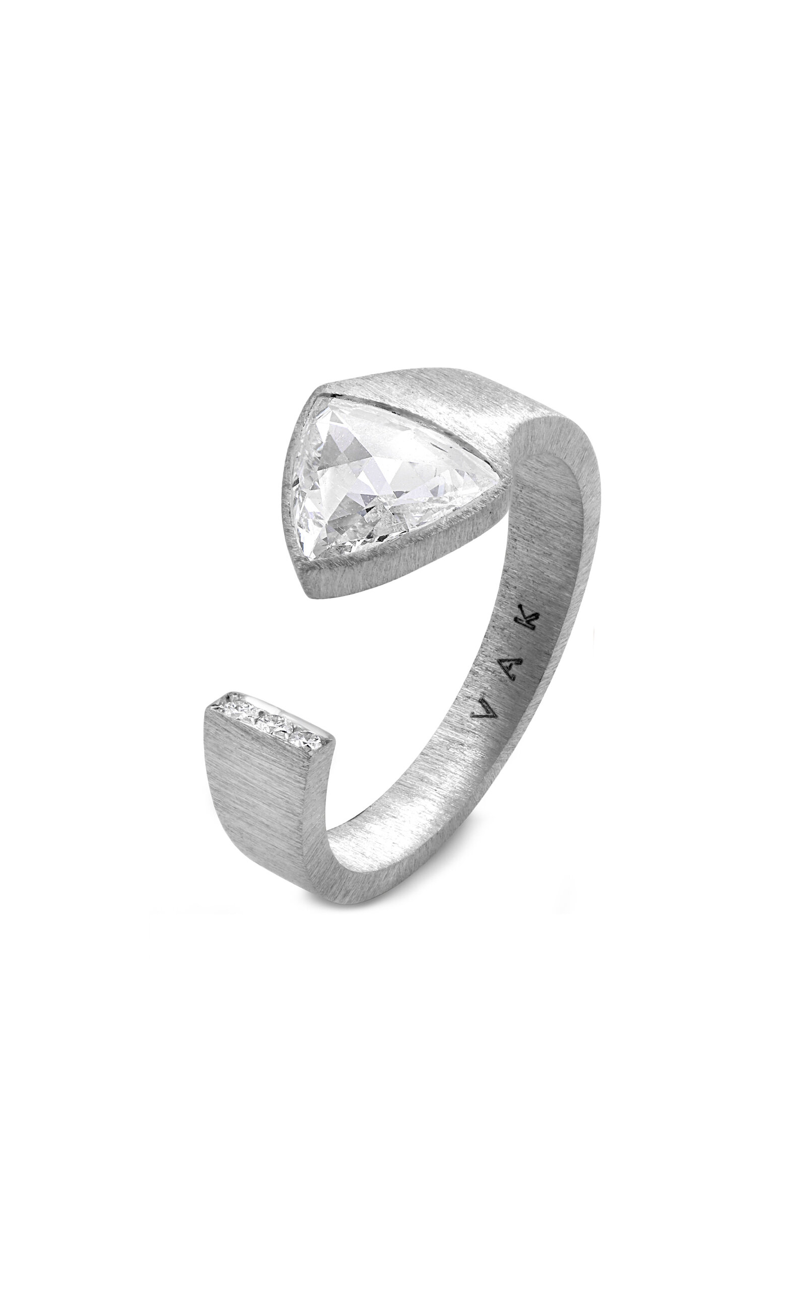 Vak 18k White Gold Architectural Splendor Diamond Ring