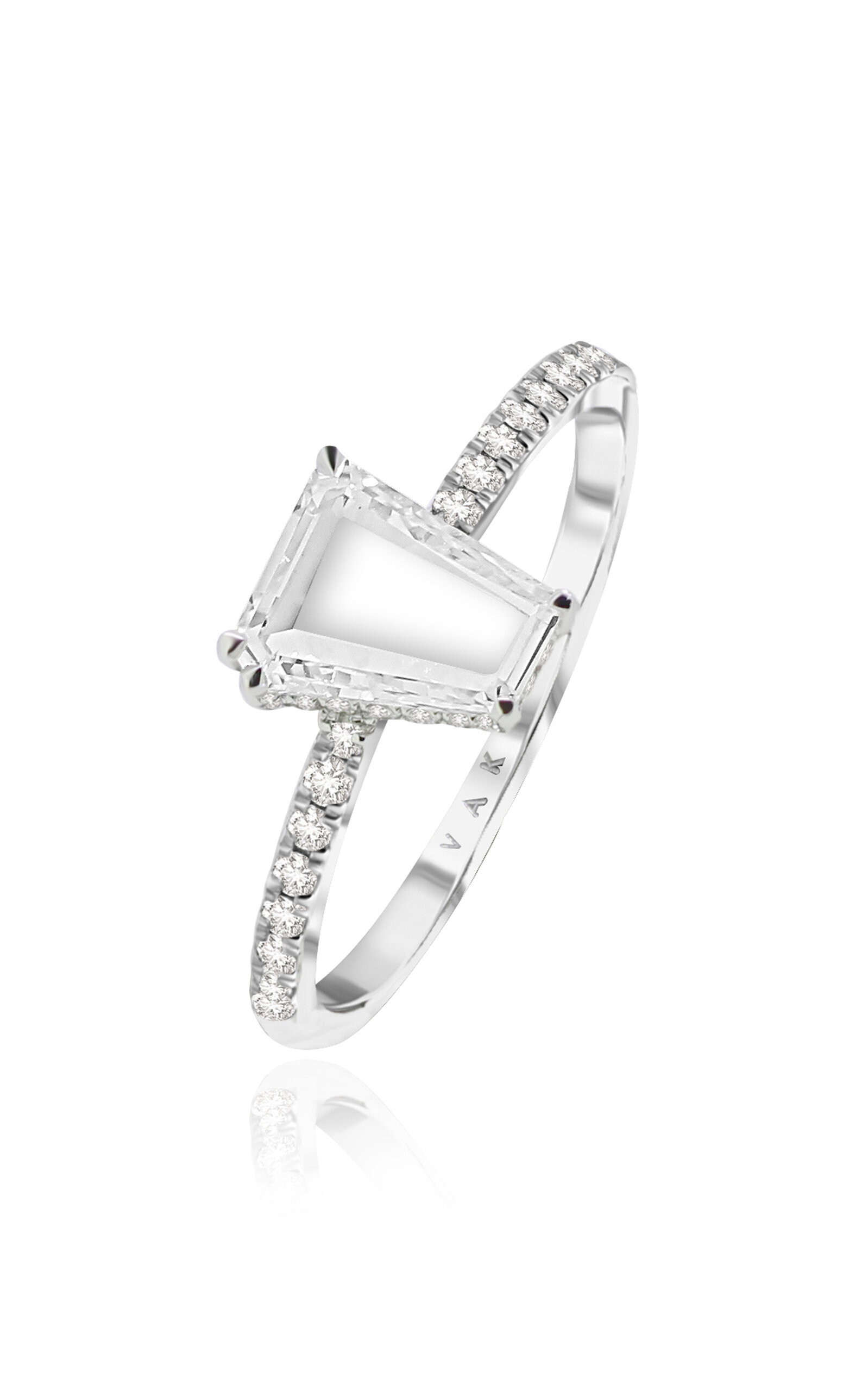 18K White Gold The Portrait Diamond Ring