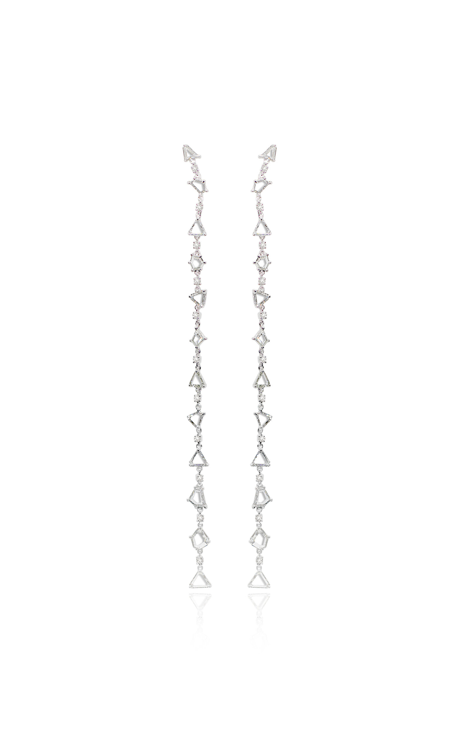 18K White Gold The Portrait DIamond Earrings