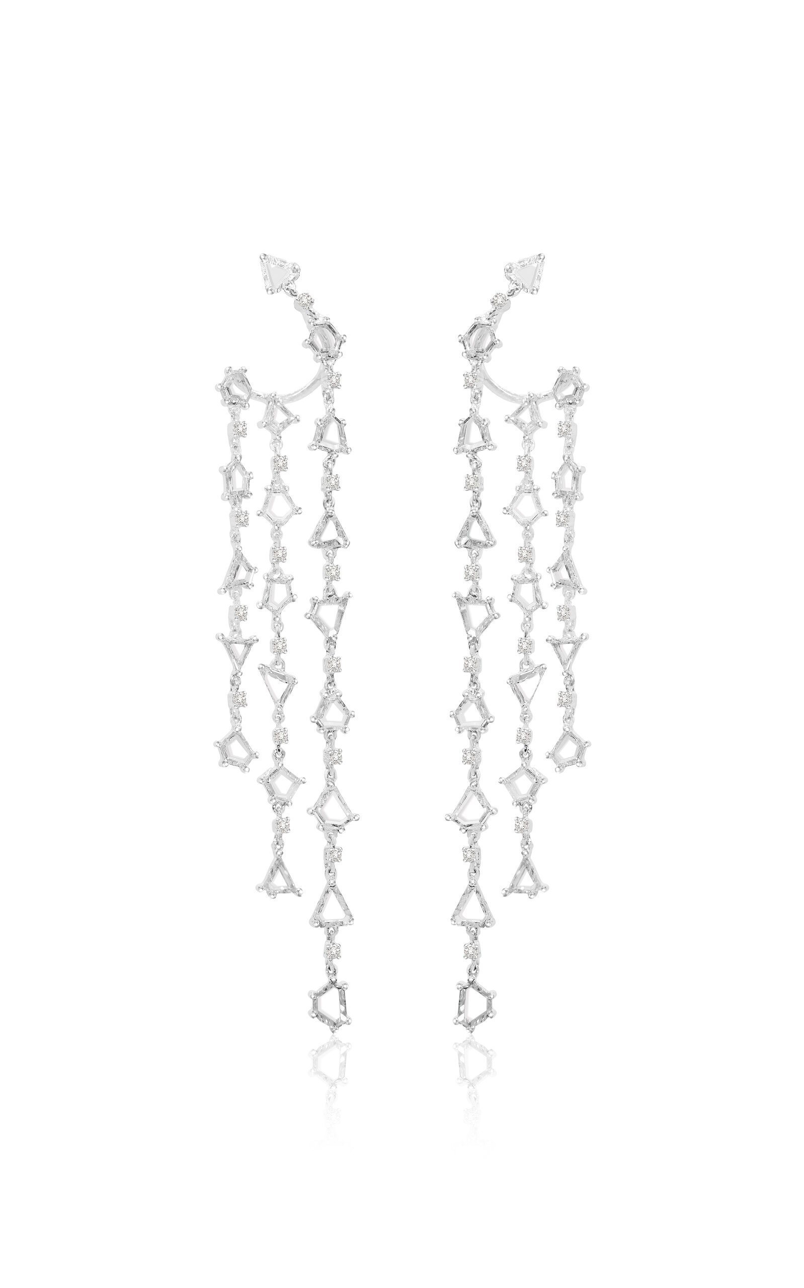 18K White Gold The Portrait Diamond Earrings