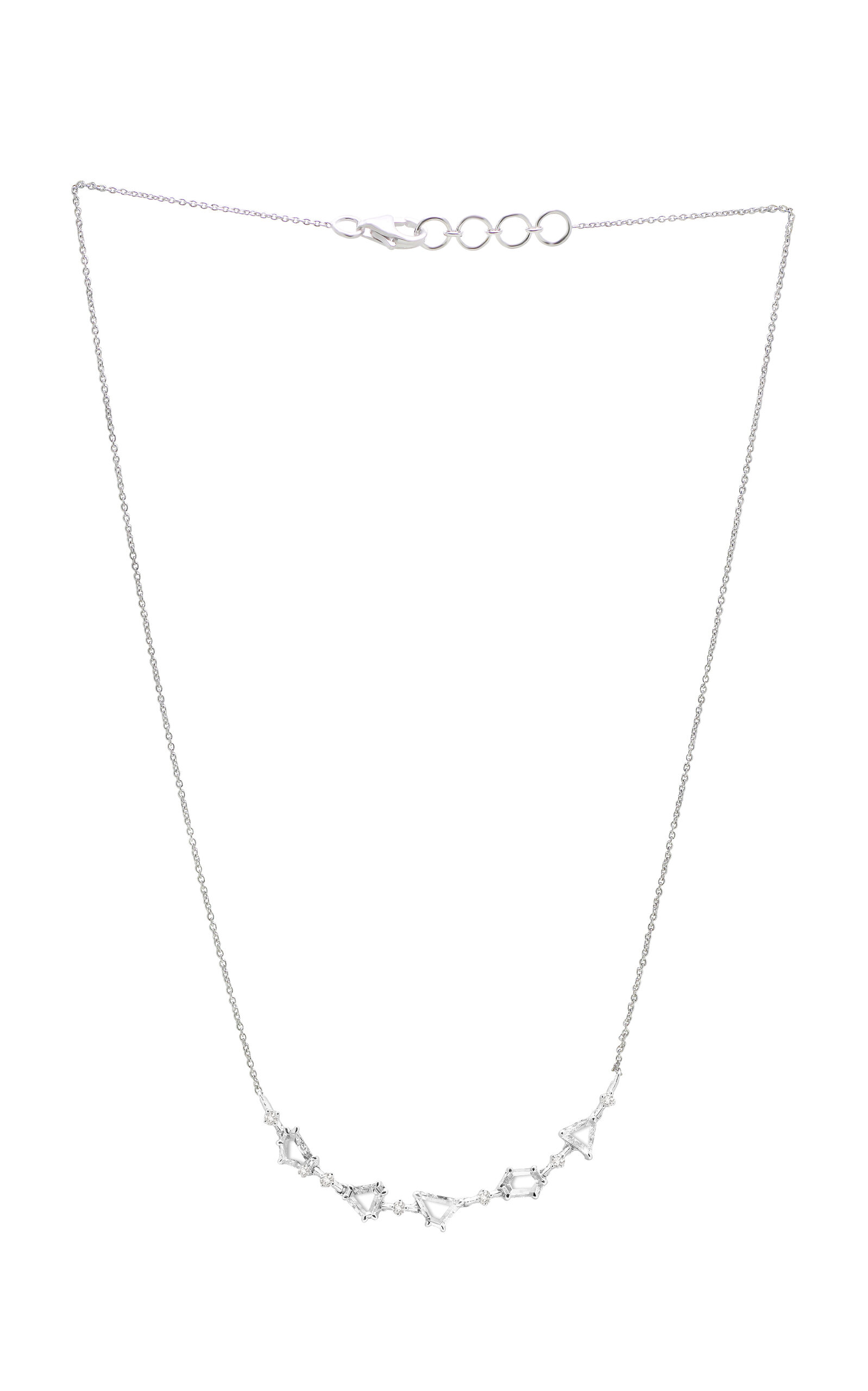 Vak 18k White Gold The Portrait Diamond Necklace